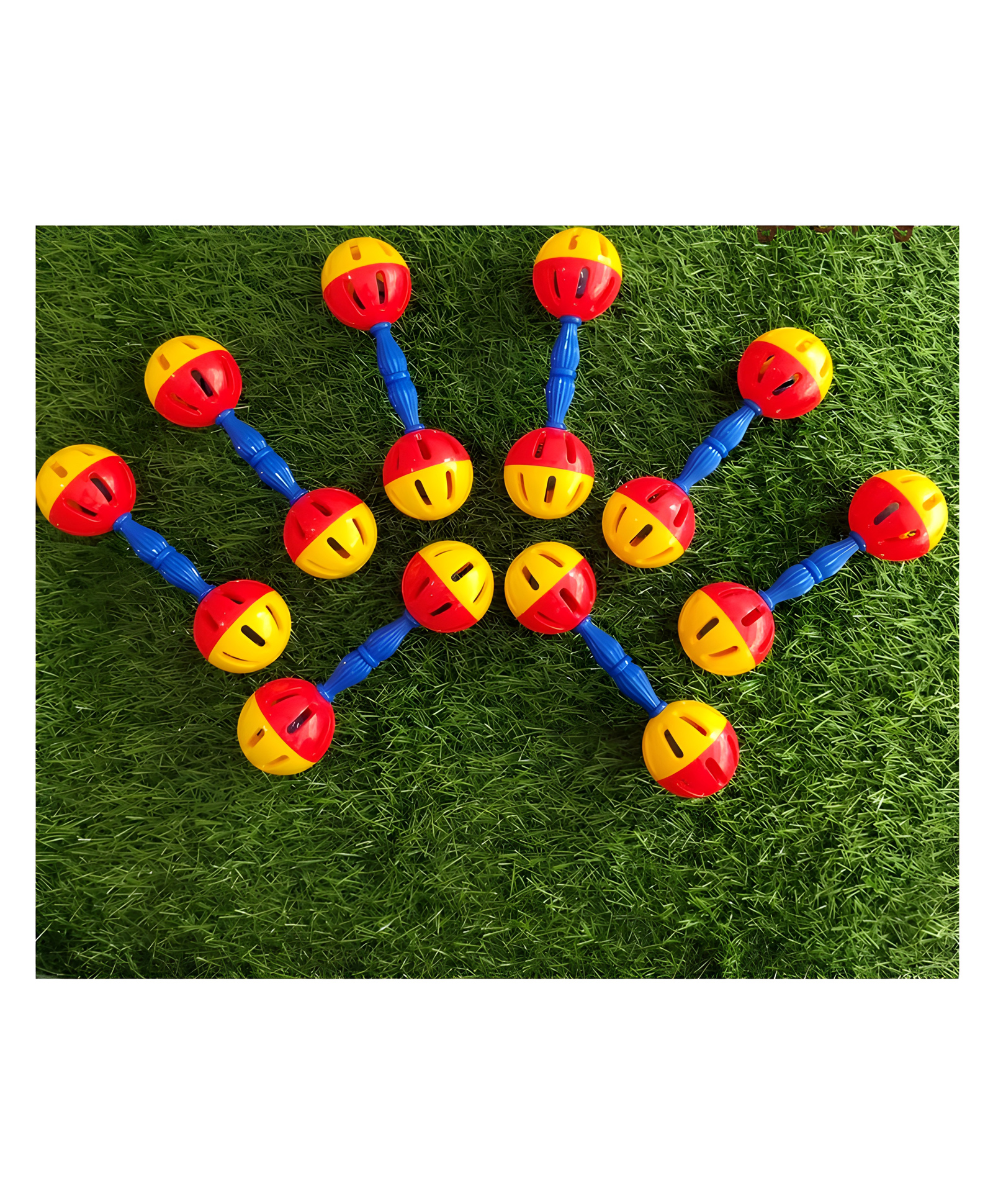 YAMAMA Baby Rattle Toy For Babies Ding Ding Rattles Hand Bell Toys For Kids Babies Baby Dumb Bell Shaped Rattle  (Pack of 24  Multicolor)-image-49
