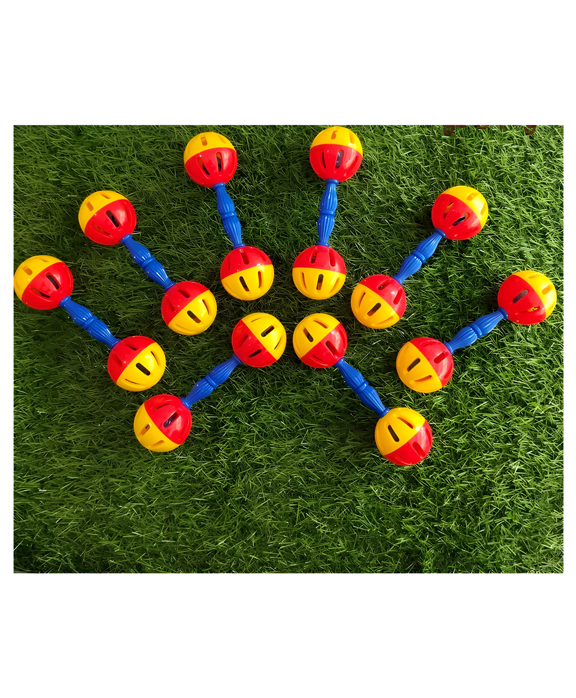 YAMAMA Baby Rattle Toy For Babies Ding Ding Rattles Hand Bell Toys For Kids Babies Baby Dumb Bell Shaped Rattle  (Pack of 36  Multicolor)-image-48