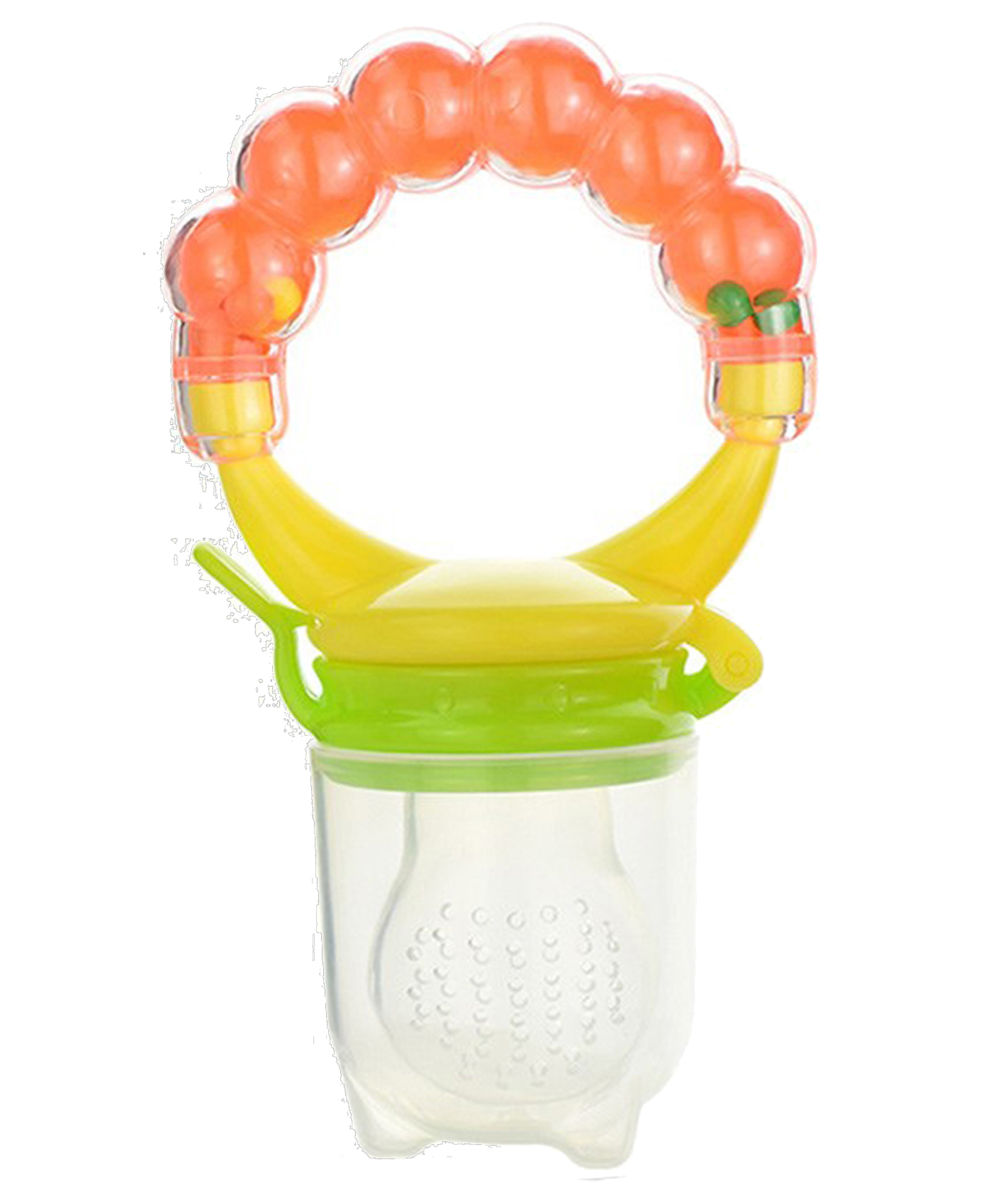 Domenico World Baby Love Rattle Silicone Food & Fruit Nibbler - Orange-picture-10