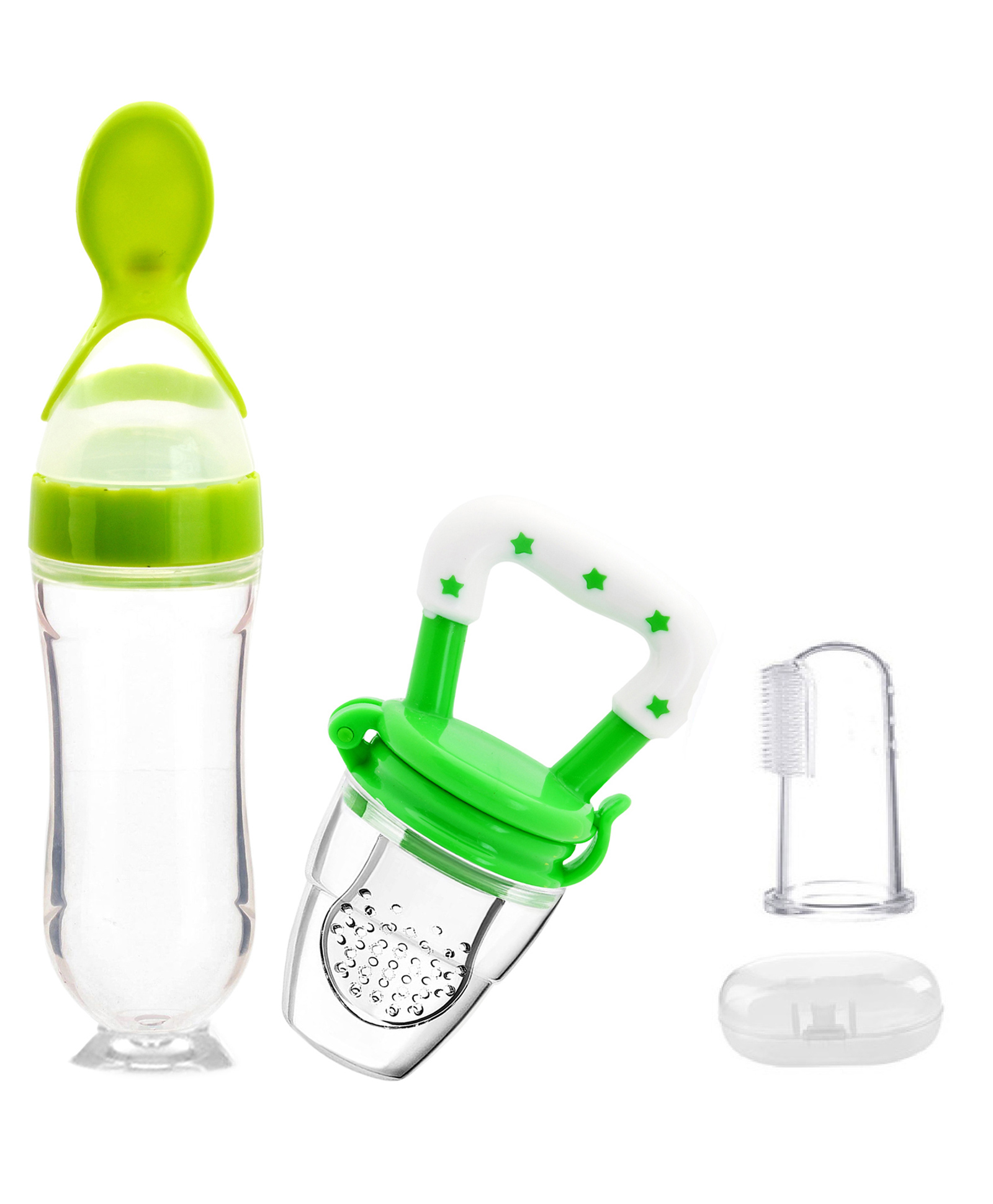 Domenico World Baby Love Fruit And Food Nibbler, Feeder and Tongue Cleaner - Green-picture-13