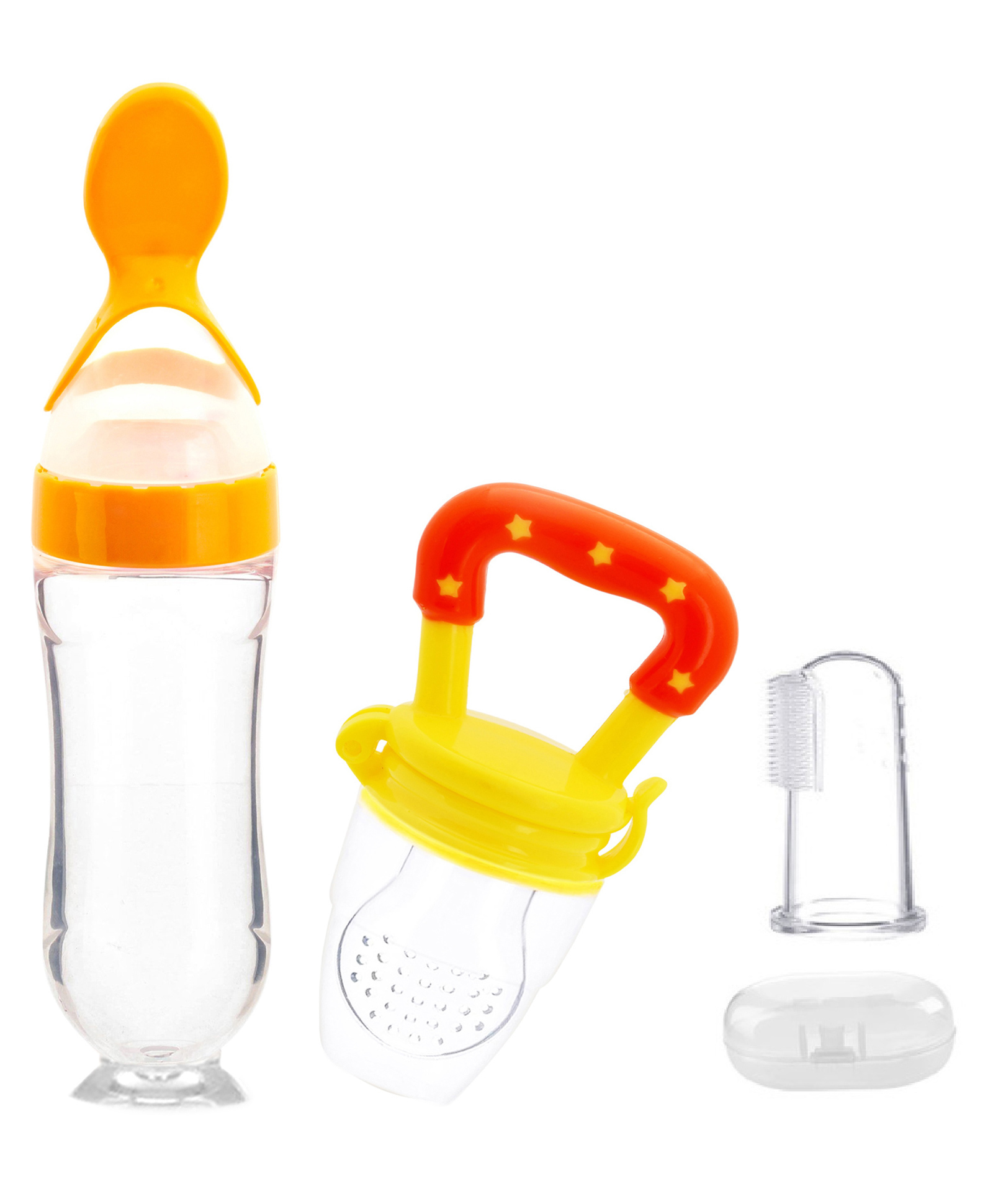 Domenico World Baby Love Fruit And Food Nibbler, Feeder and Tongue Cleaner - Yellow-picture-16