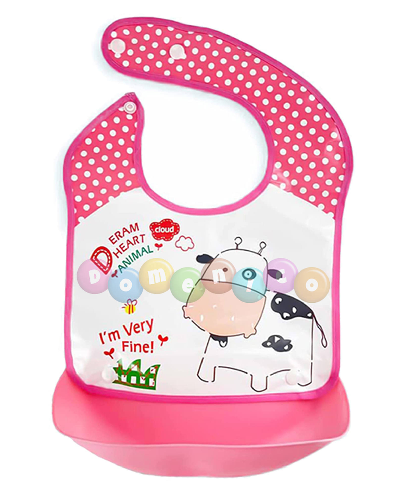 Domenico Apron For Feeding With Detachable Food Catch - Pink-picture-16