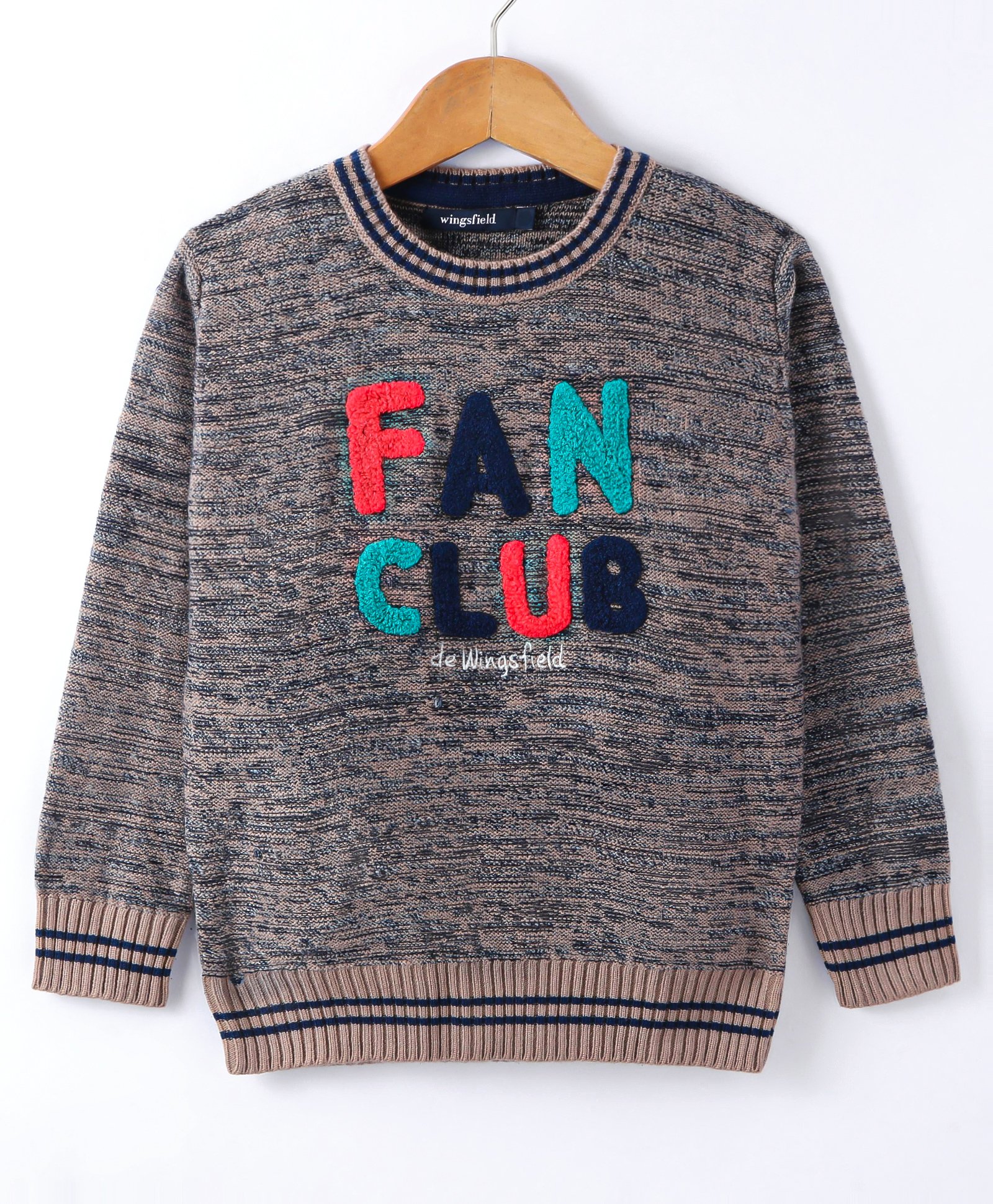 Wingsfield Full Sleeves Typography  Embroidered Sweater - Multi Colour-picture-36