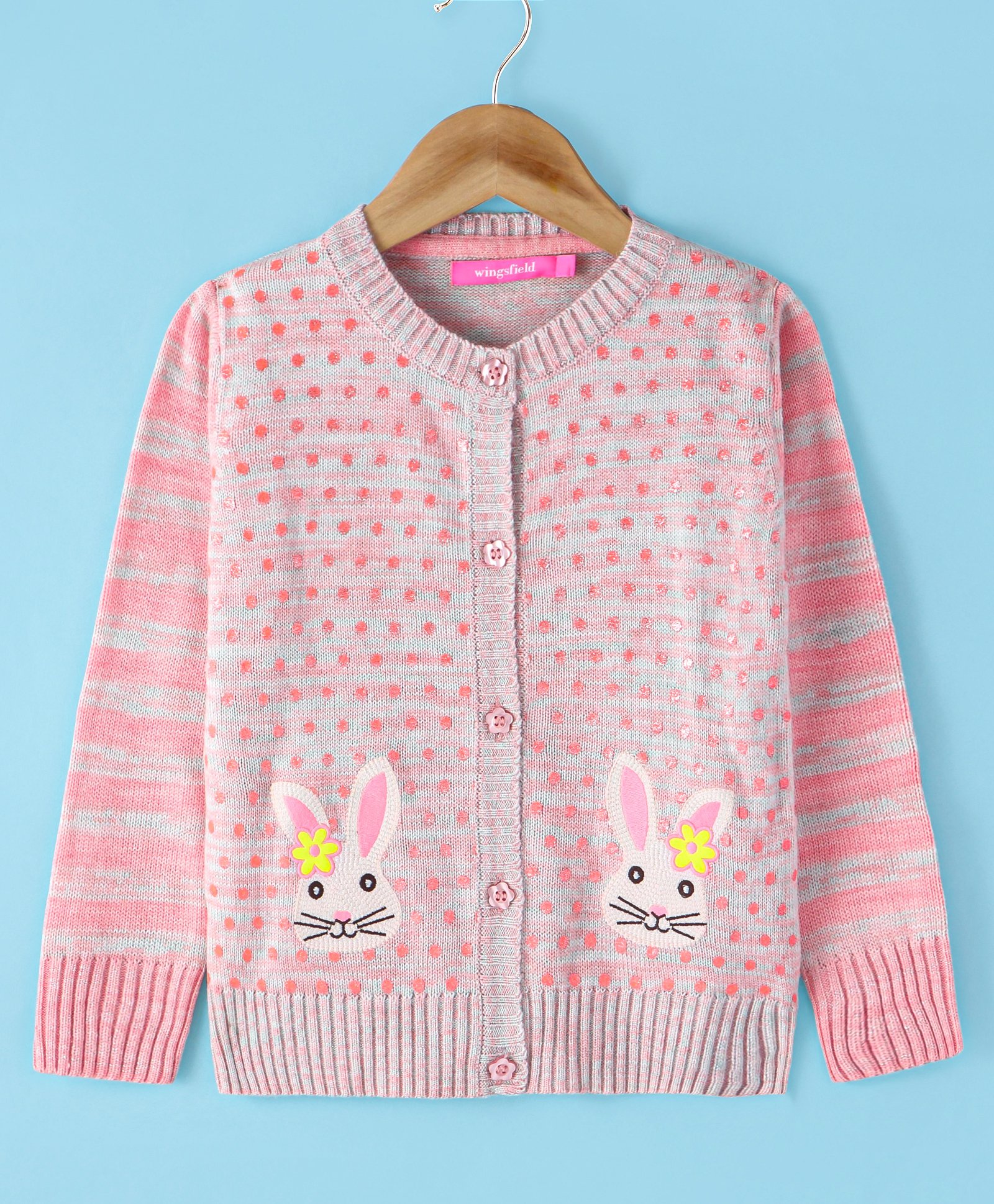 Wingsfield Full Sleeves Floral Embroidered Cardigan - Pink-picture-28