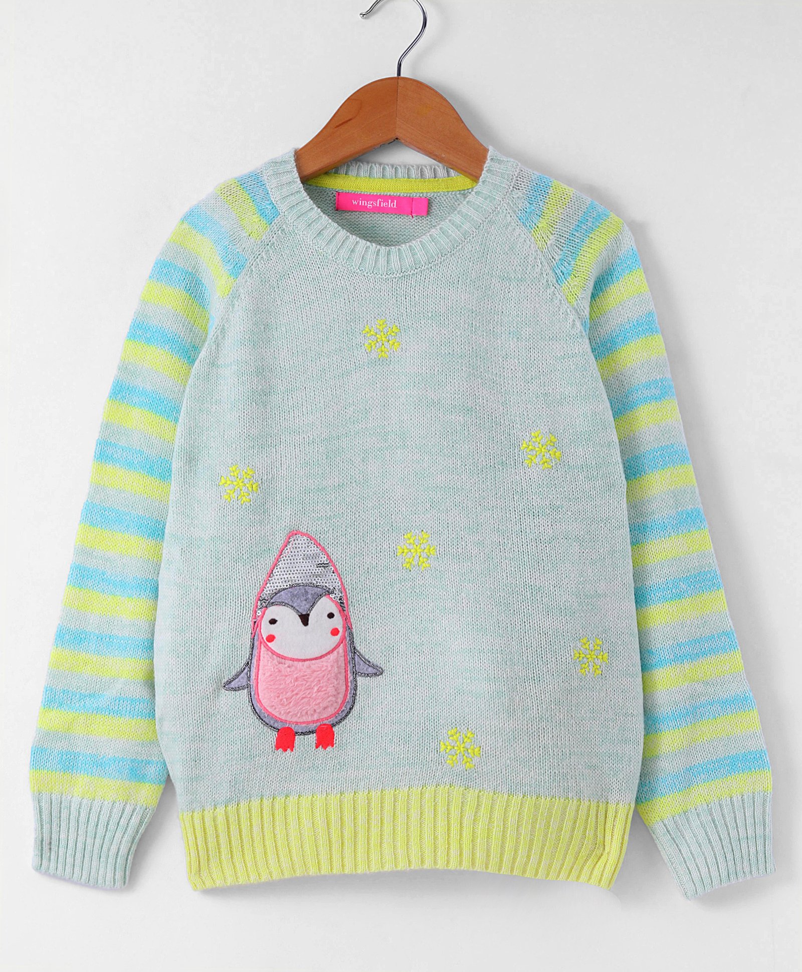 Wingsfield Full Sleeves Bird Embroidered Sequin Embellished Sweater - Multi Colour-picture-13