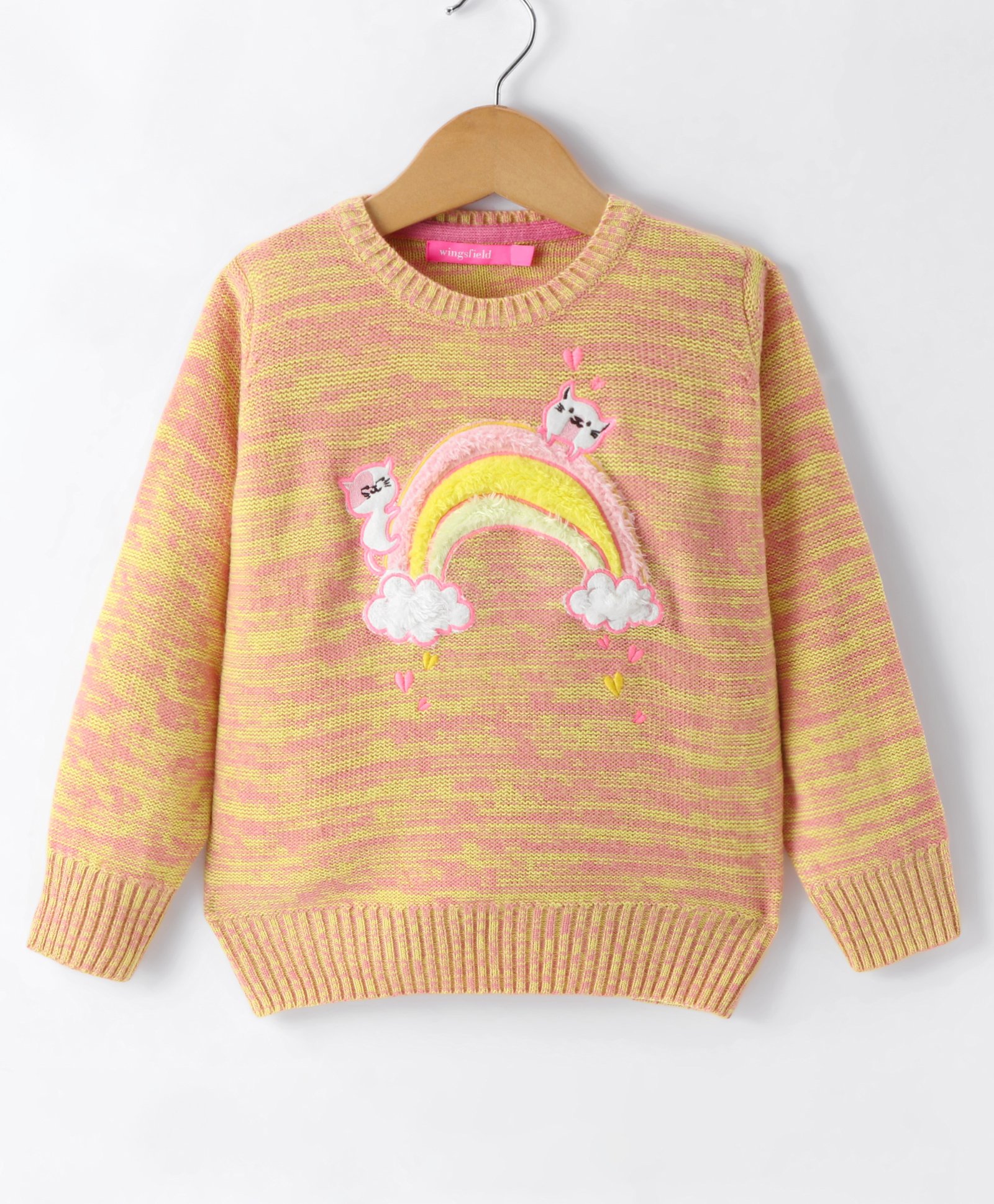 Wingsfield Full Sleeves Rainbow Embroidered Sweater - Multi Colour-picture-27