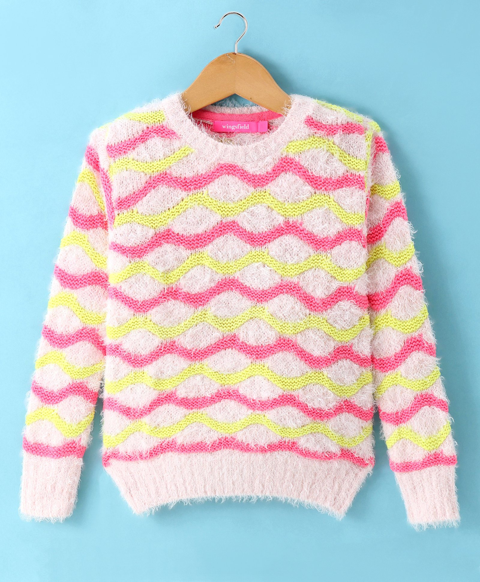 Wingsfield Full Sleeves Self Designed Sweater - Multi Colour-image-30
