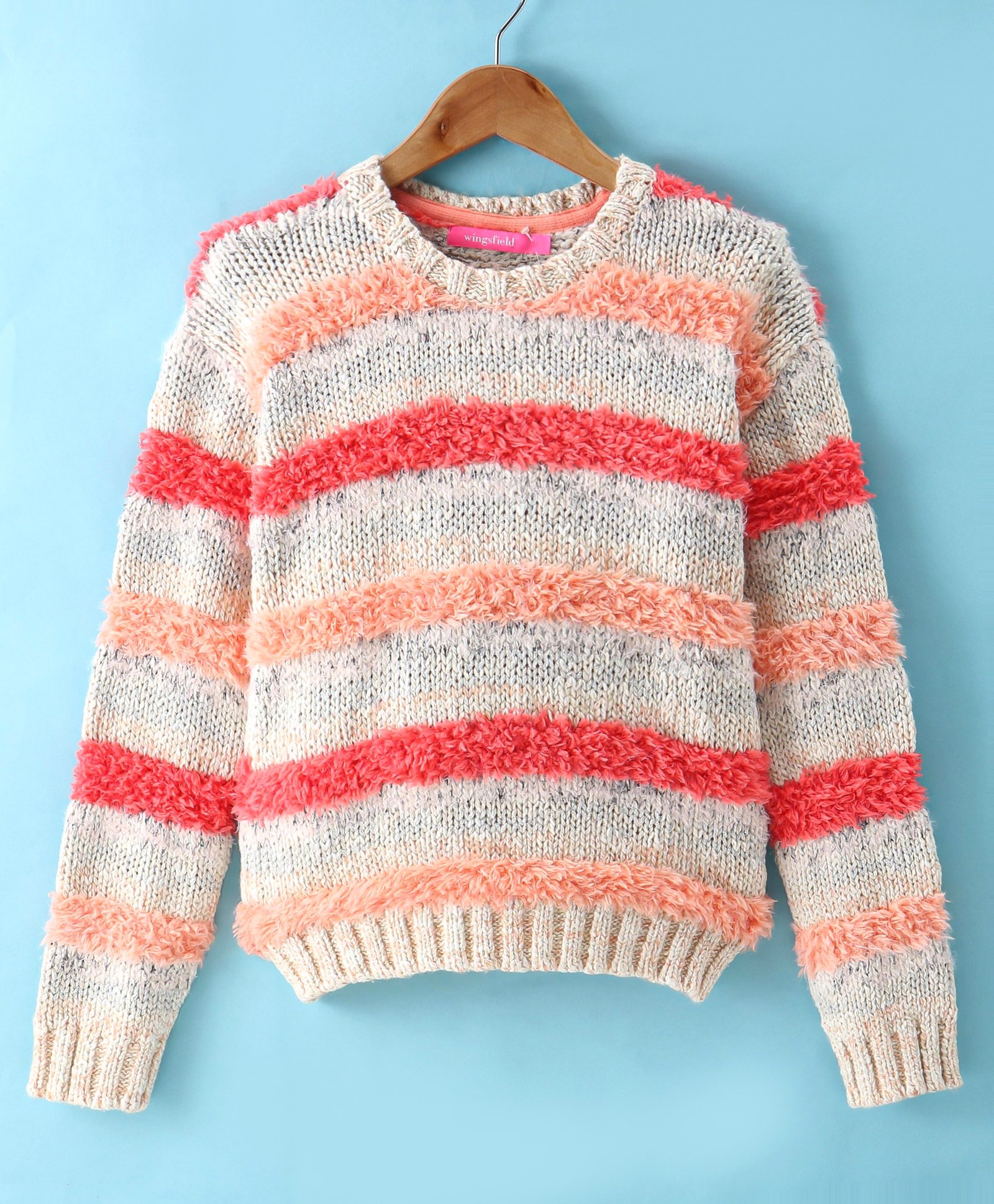 Wingsfield Full Sleeves Self Designed Sweater - Multi Colour-picture-12