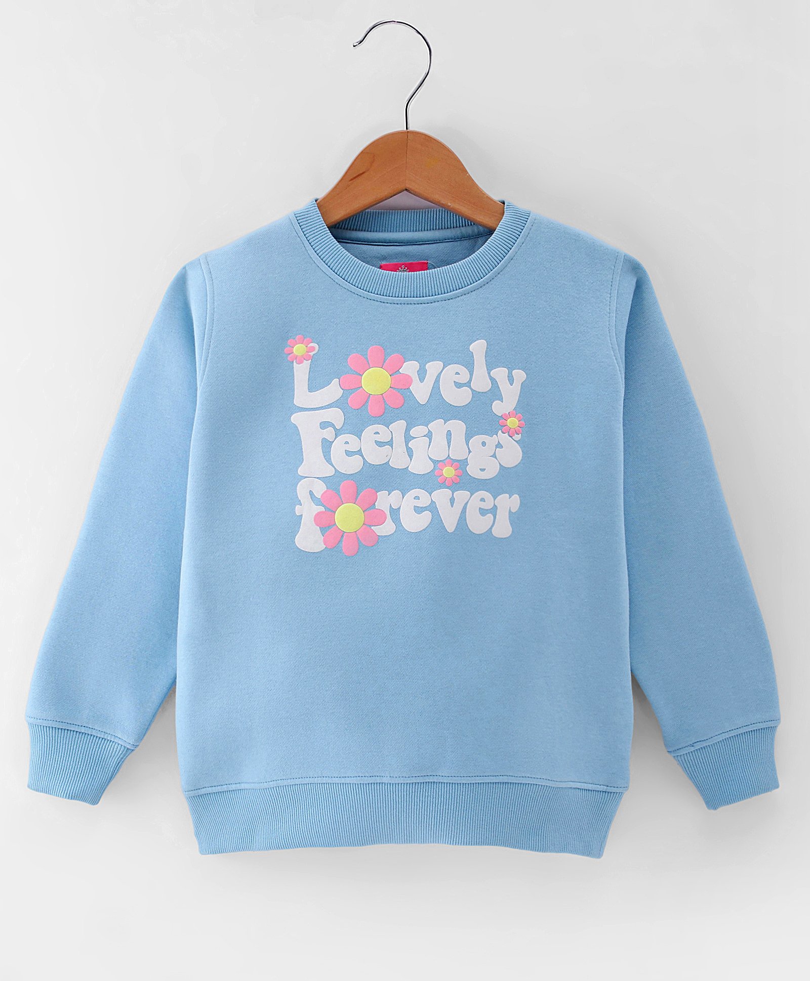 Wingsfield Full Sleeves Floral & Typography Printed Sweatshirt - Blue-picture-36