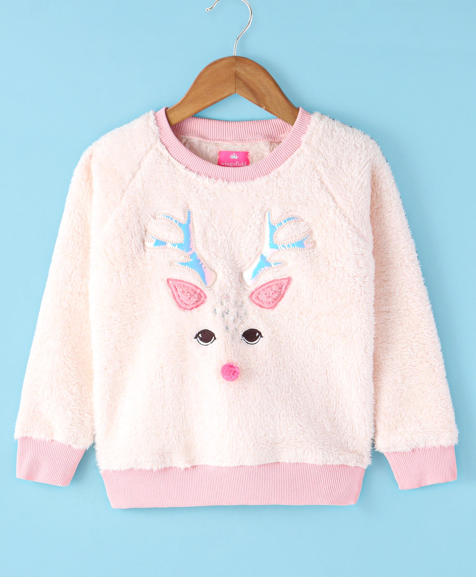 Wingsfield Full Sleeves Animal Embroidered Sweatshirt - Cream-picture-29