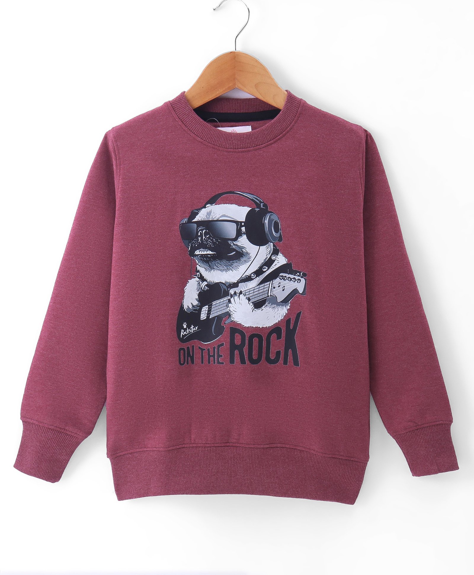 Wingsfield Full Sleeves Typography  Printed Sweatshirt - Wine-picture-20