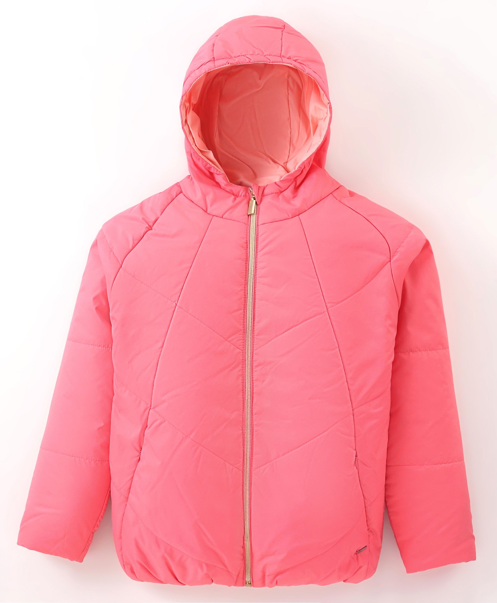 Wingsfield Full Sleeves Solid Hooded Jacket - Pink-picture-17