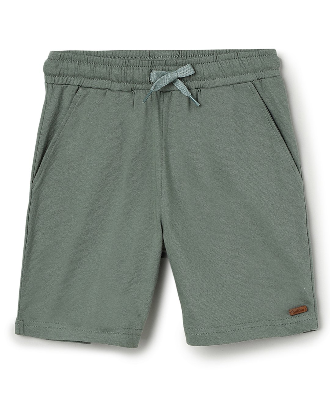Milou Cotton Solid Side Pocket Shorts - Olive Green-picture-23