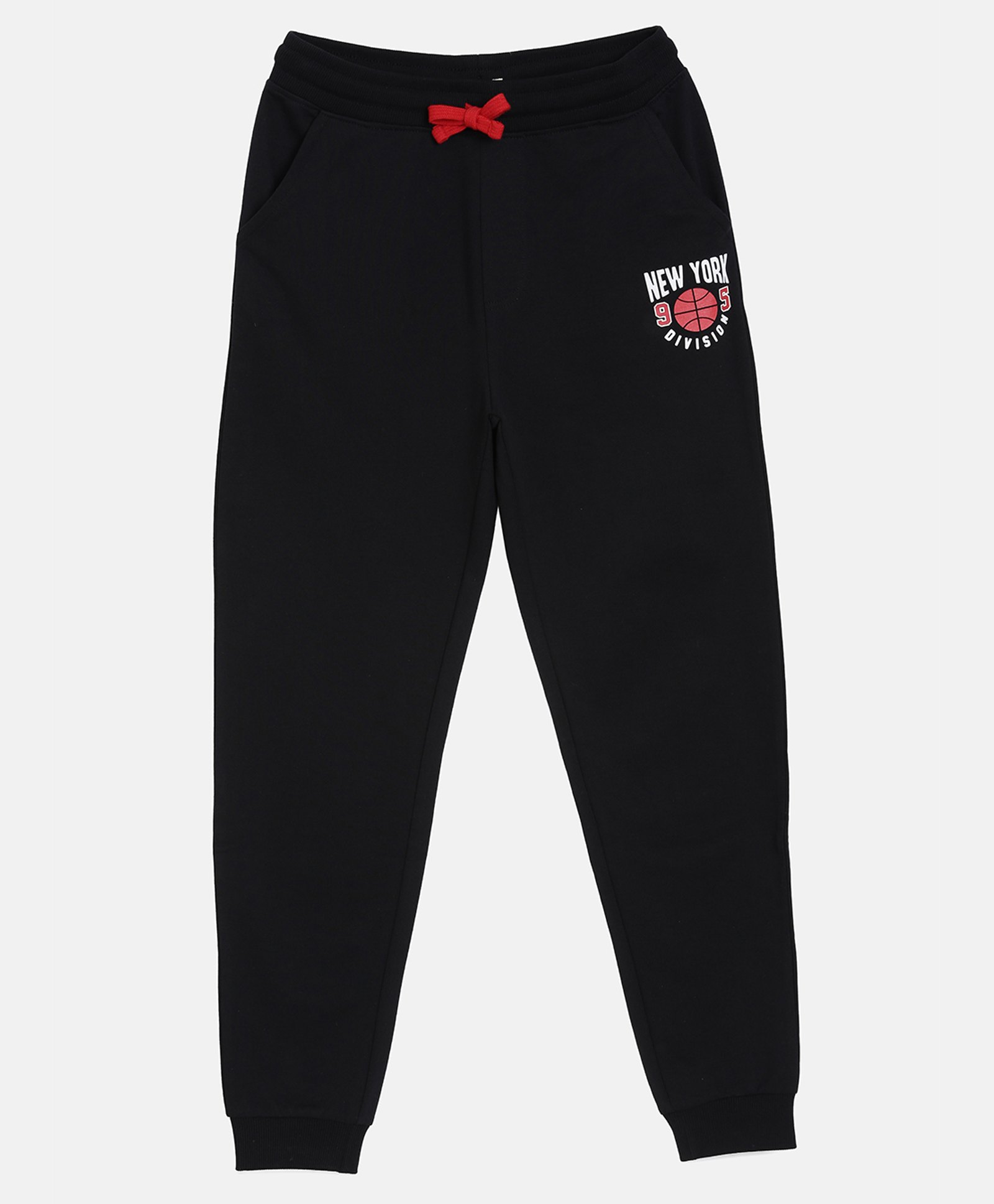3PIN Cotton Solid Full Length Joggers - Black-picture-35