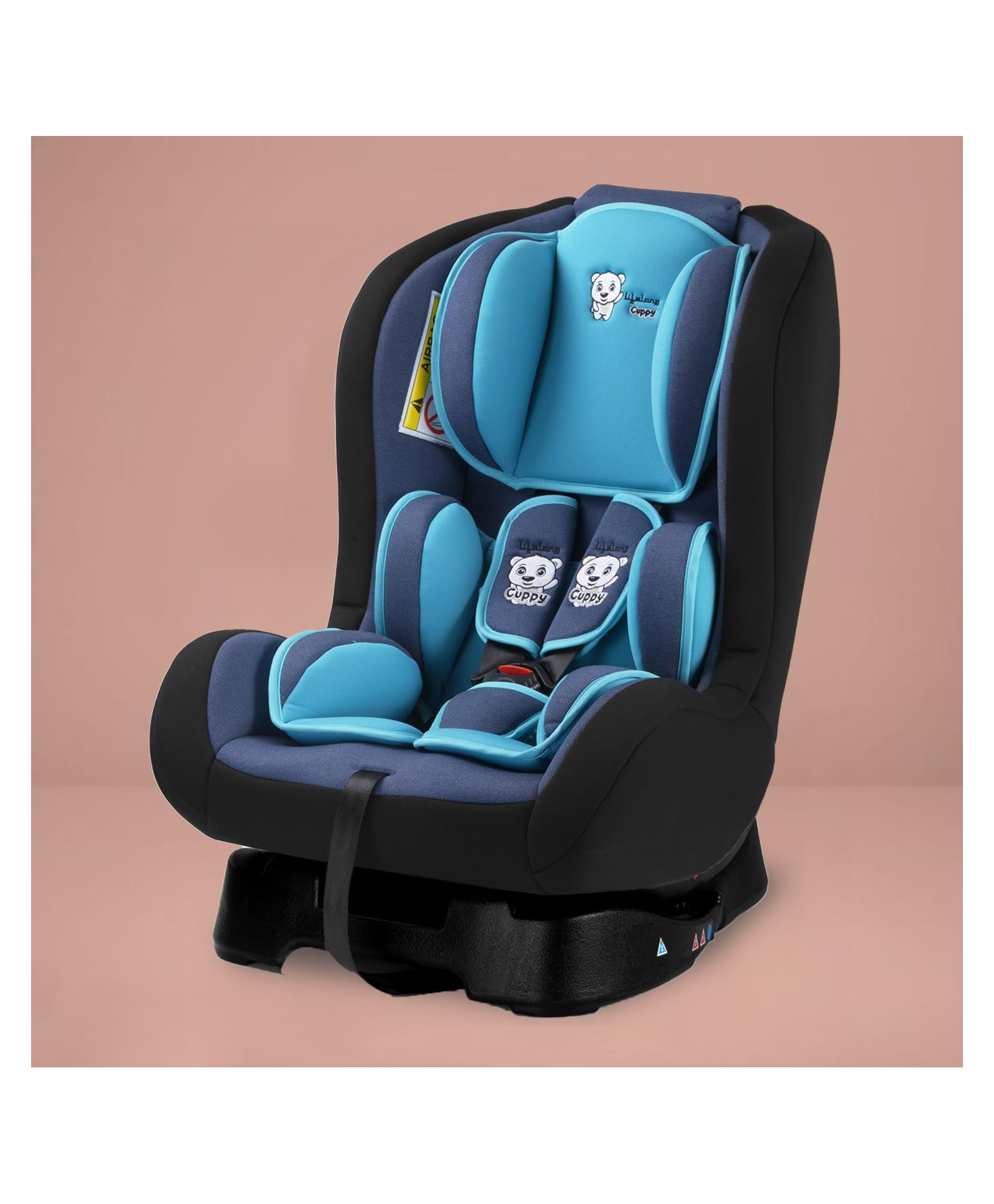Lifelong Car Seat for Baby with Rear Facing Back Seat Mirror 0 to 7 Years, ECE Certified - 3 Recline Position with Super Comfy Soft Cushion & 5 Point Harness for Child Safety -Blue & Grey-image-32