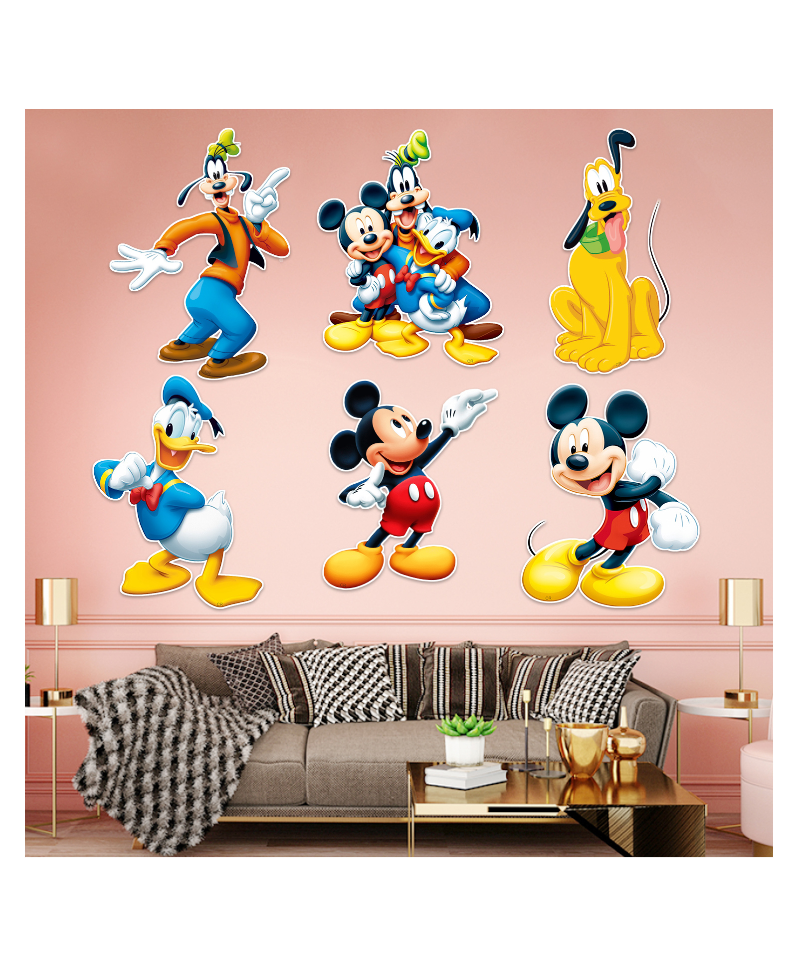 Zyozi Mouse Clubhouse Theme CardStock Cutout Birthday Decorations Kit (Pack of 7)