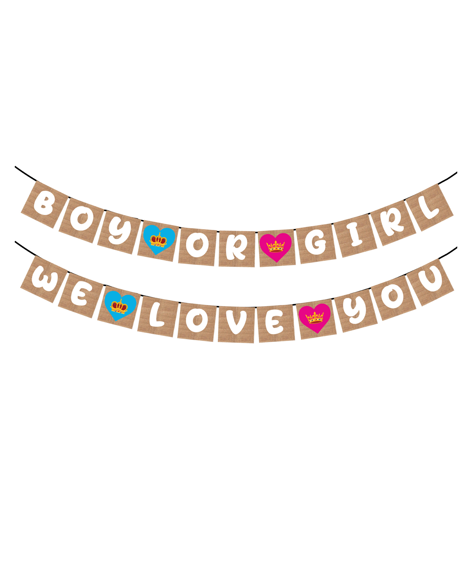 Zyozi Baby Shower Decorations Banner, Boy Or Girl We Love You Banner For Decorations-image-44