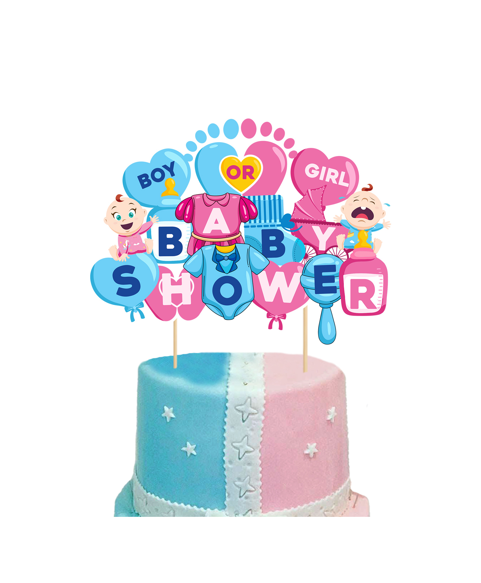 Zyozi Baby Shower Cake Topper - Baby Shower Party Supplies Cake Decorations