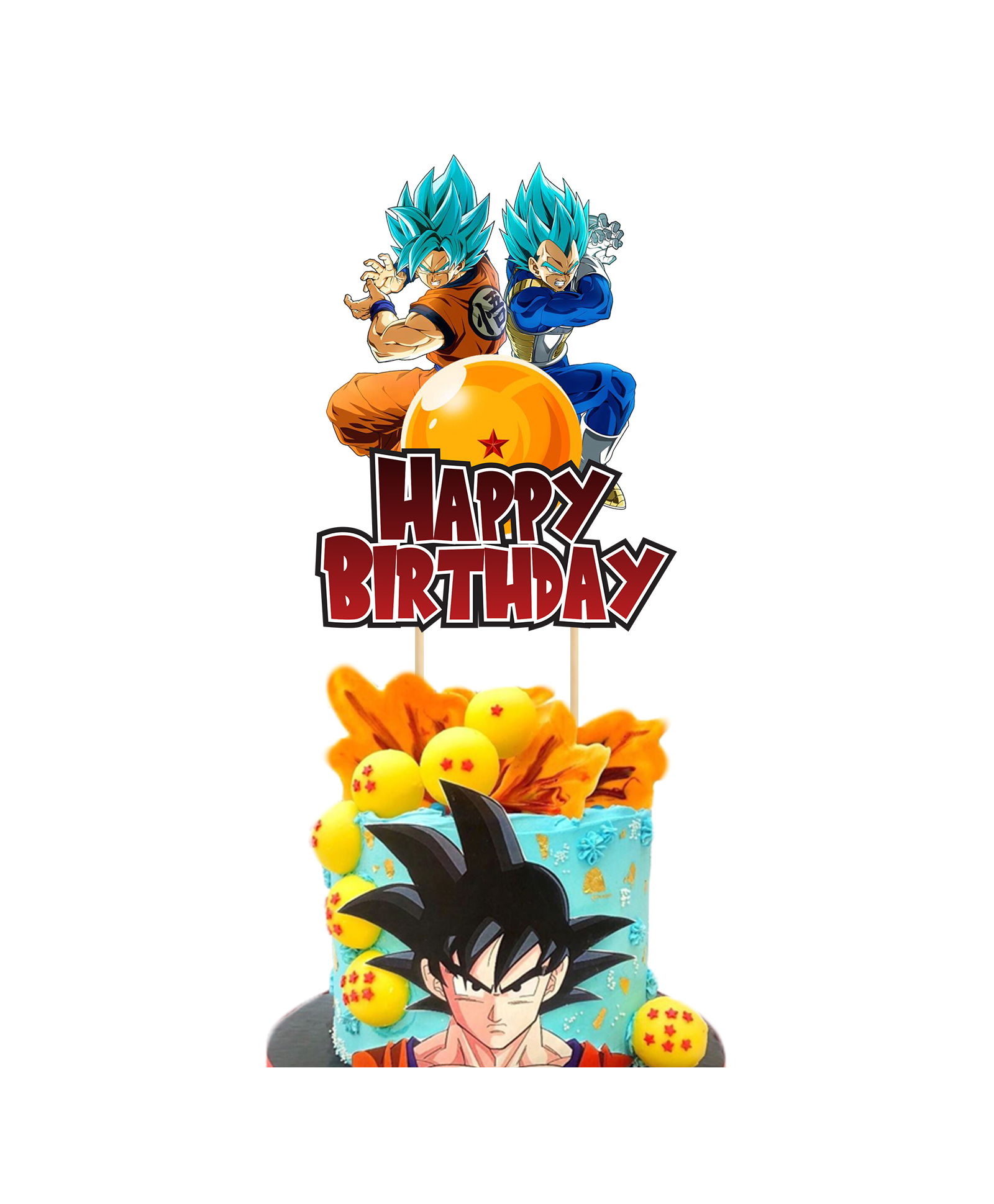 Zyozi Birthday Decorations Cake Topper - Cool Birthday Cake Decorations Party Supplies for Boys Girls-image-1