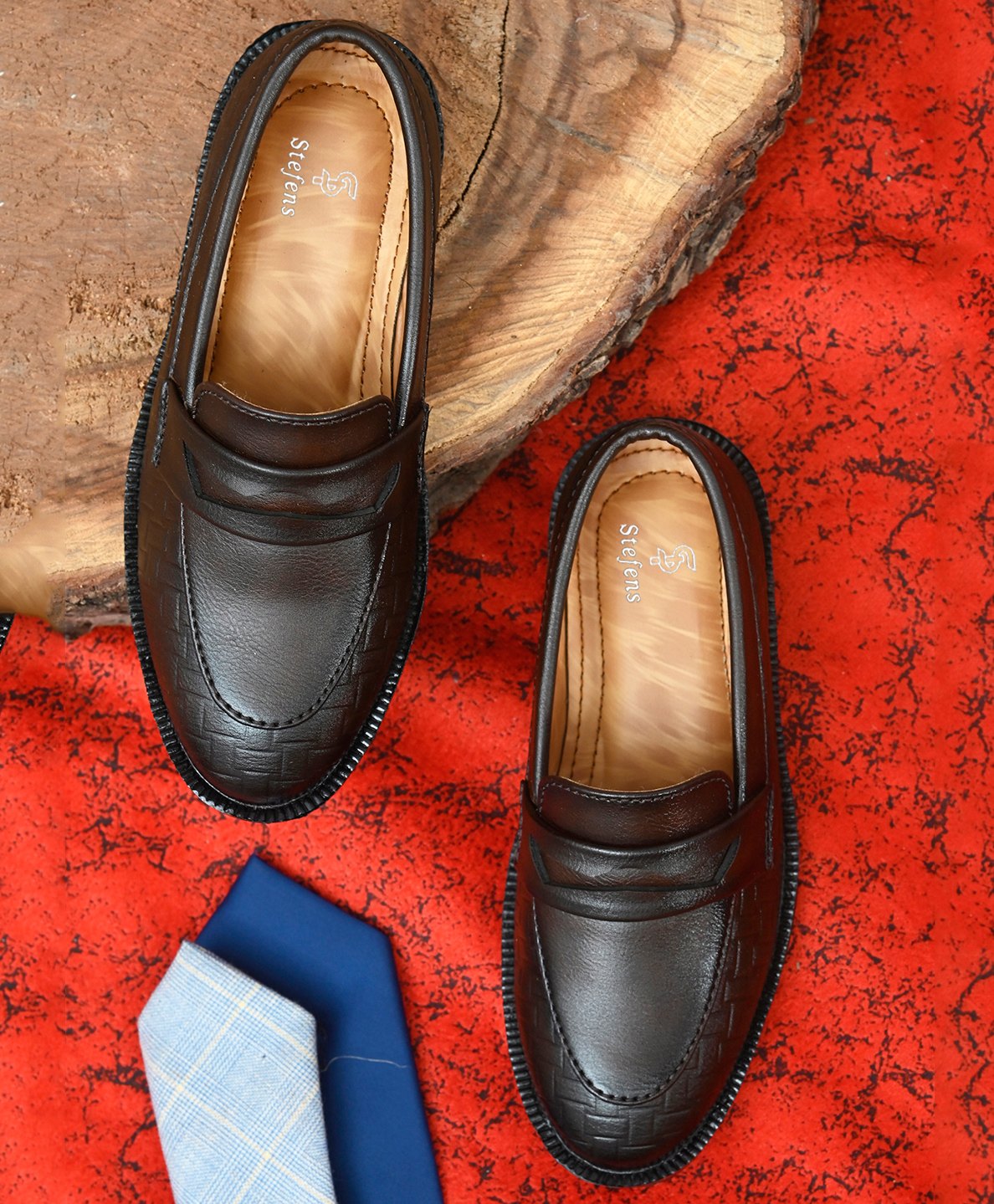Stefens Synthetic Self Design Moccasins - Brown-image-45