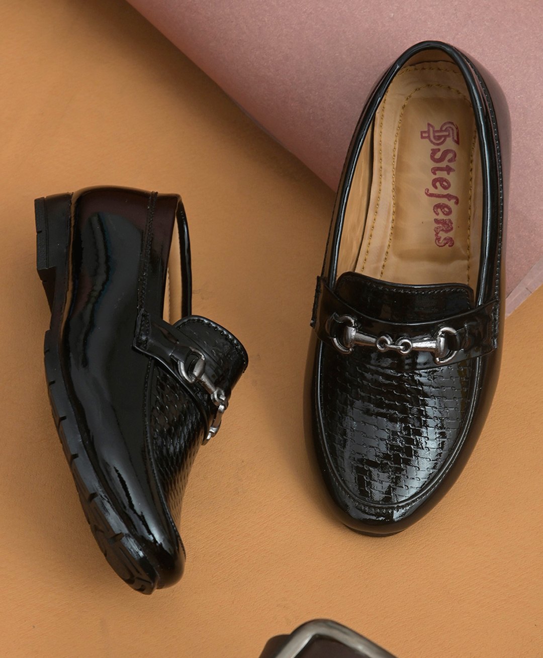 Stefens Synthetic Self Design Moccasins - Black-image-45