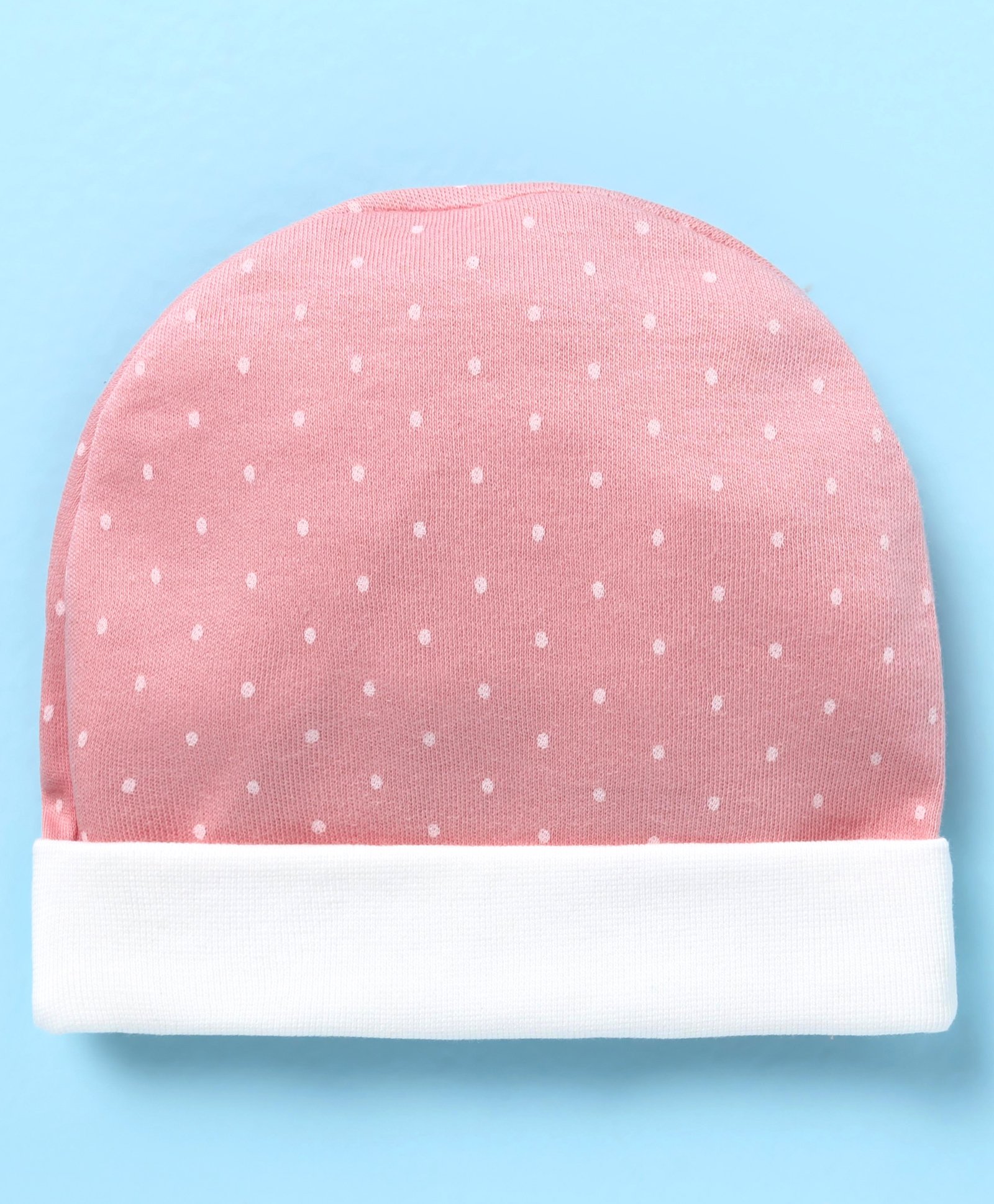 Ben Benny Interlock Baby Cap Polka Dots Print Pink & White - Diameter 10 cm-image-46