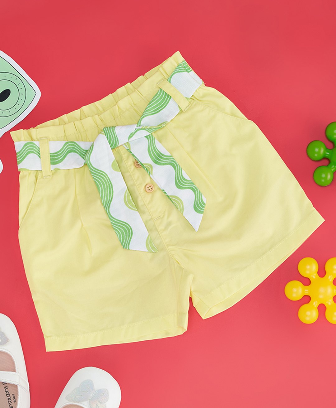 Pantaloons Baby Cotton Solid Shorts - Light Yellow-picture-40