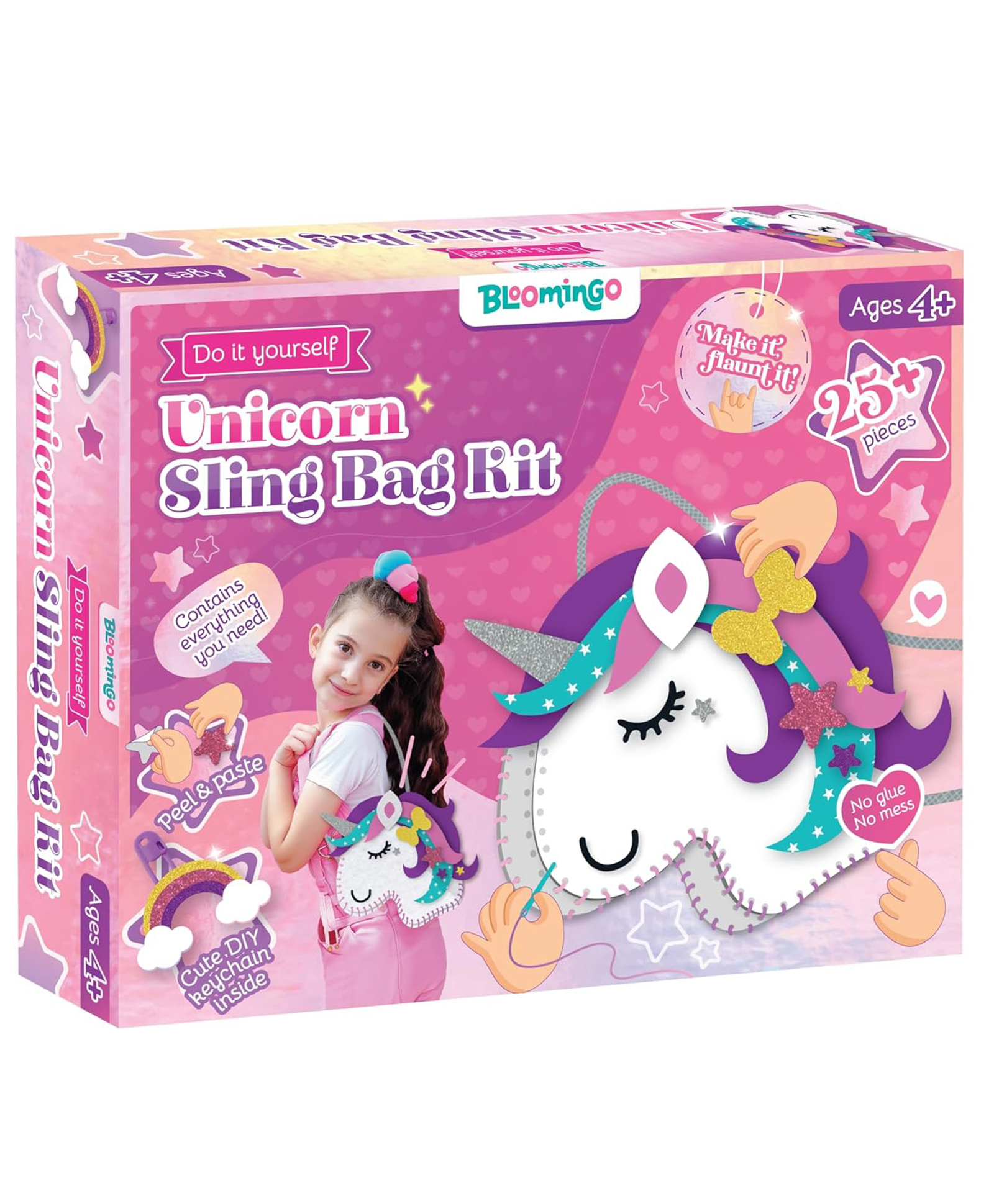 Bloomingo Unicorn Shaped Sling Bag Art & Craft Kit -   Multicolor-image-14