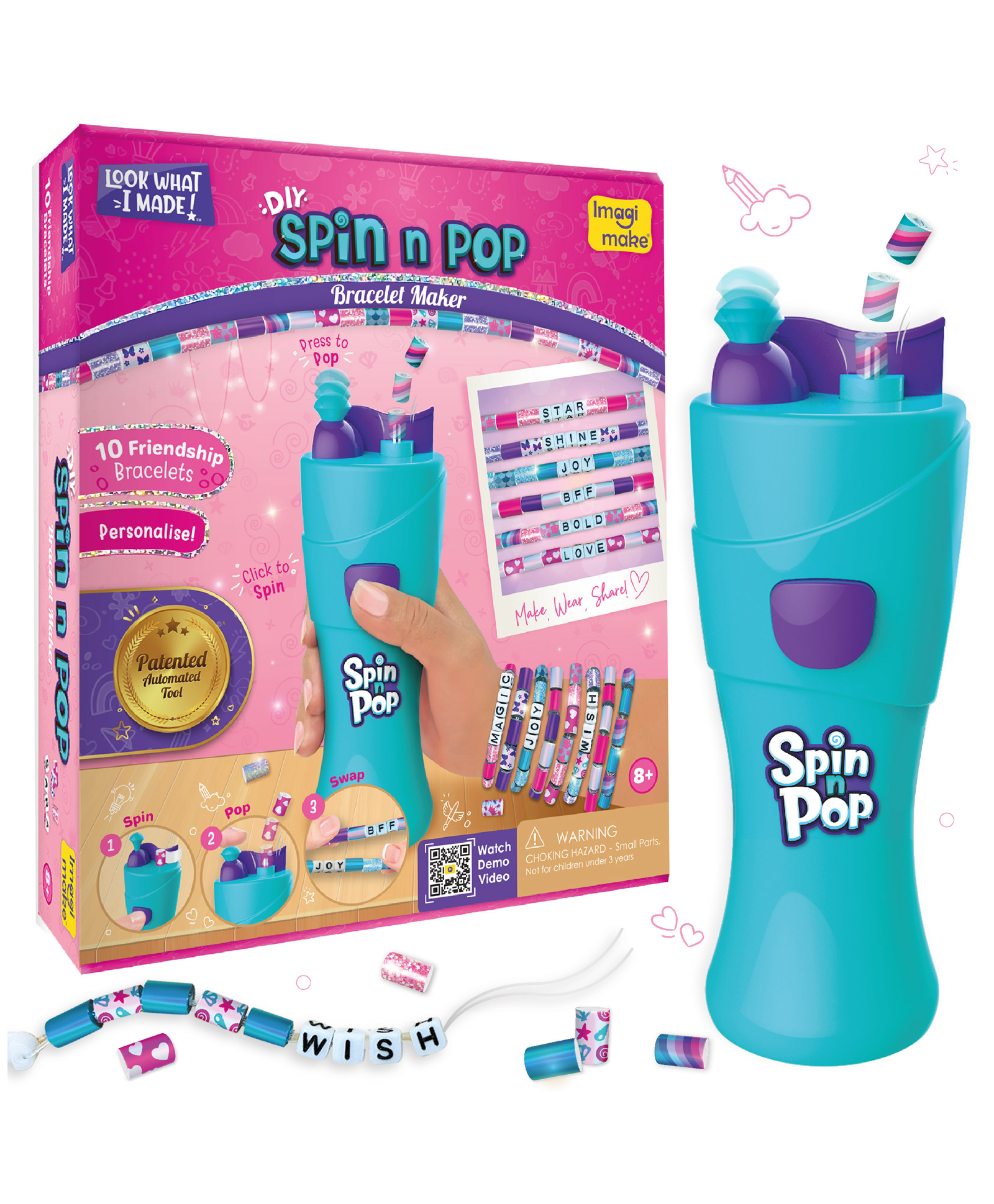Imagi Make Spin n Pop Bracelet Maker - Multicolor-image-40