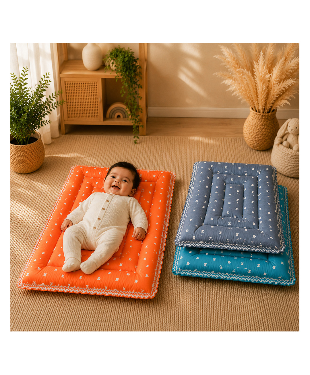 Fareto New Born Baby Hand Carry Bed | Godari | Massage Bed -Pack of 3-image-48