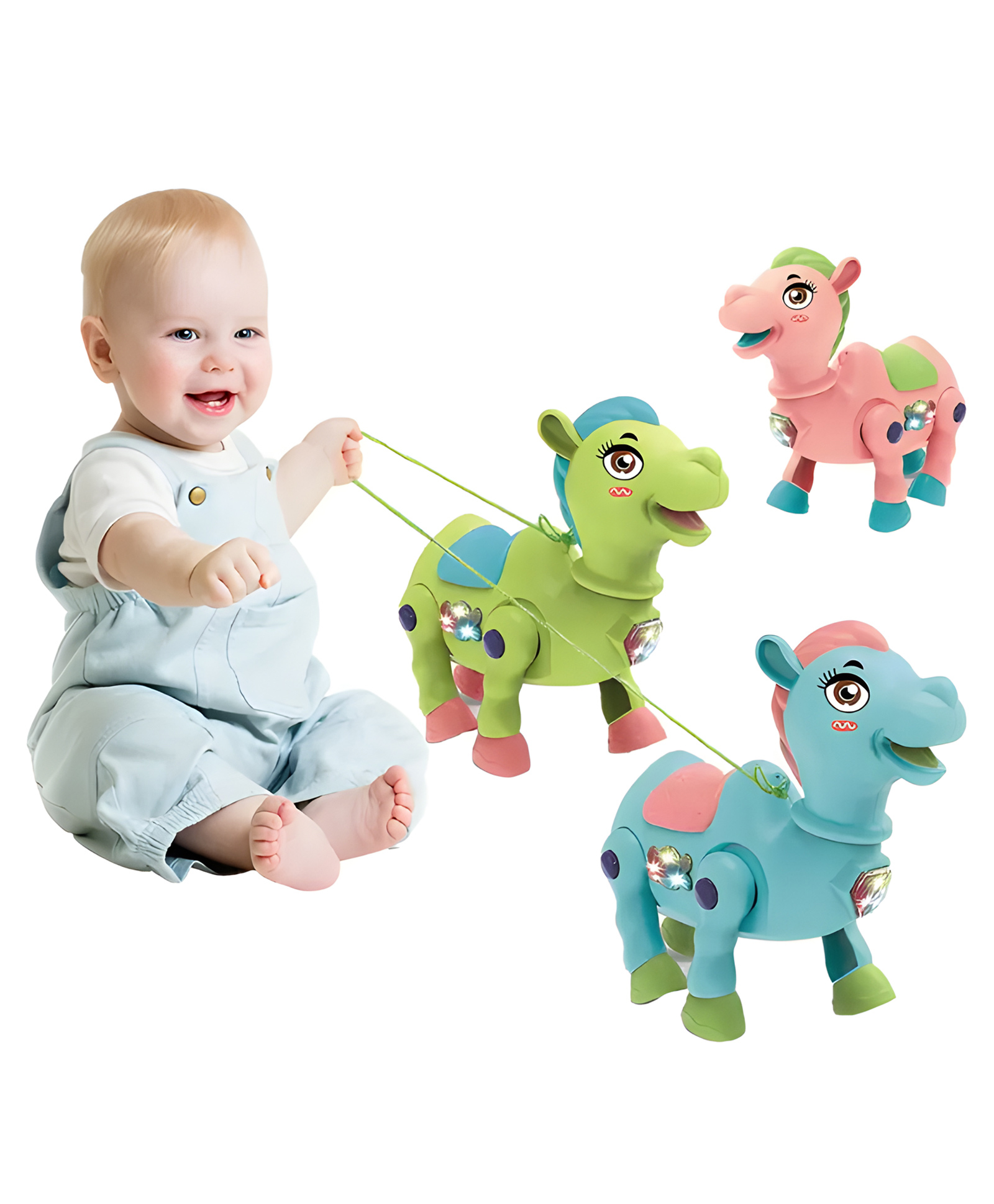AKN TOYS Plastic Electric Walk Camel Toy Battery Operated Light and Music Baby Toddler Toy Camel Robot Pet - Pack of 1 - Color May Vary-picture-17