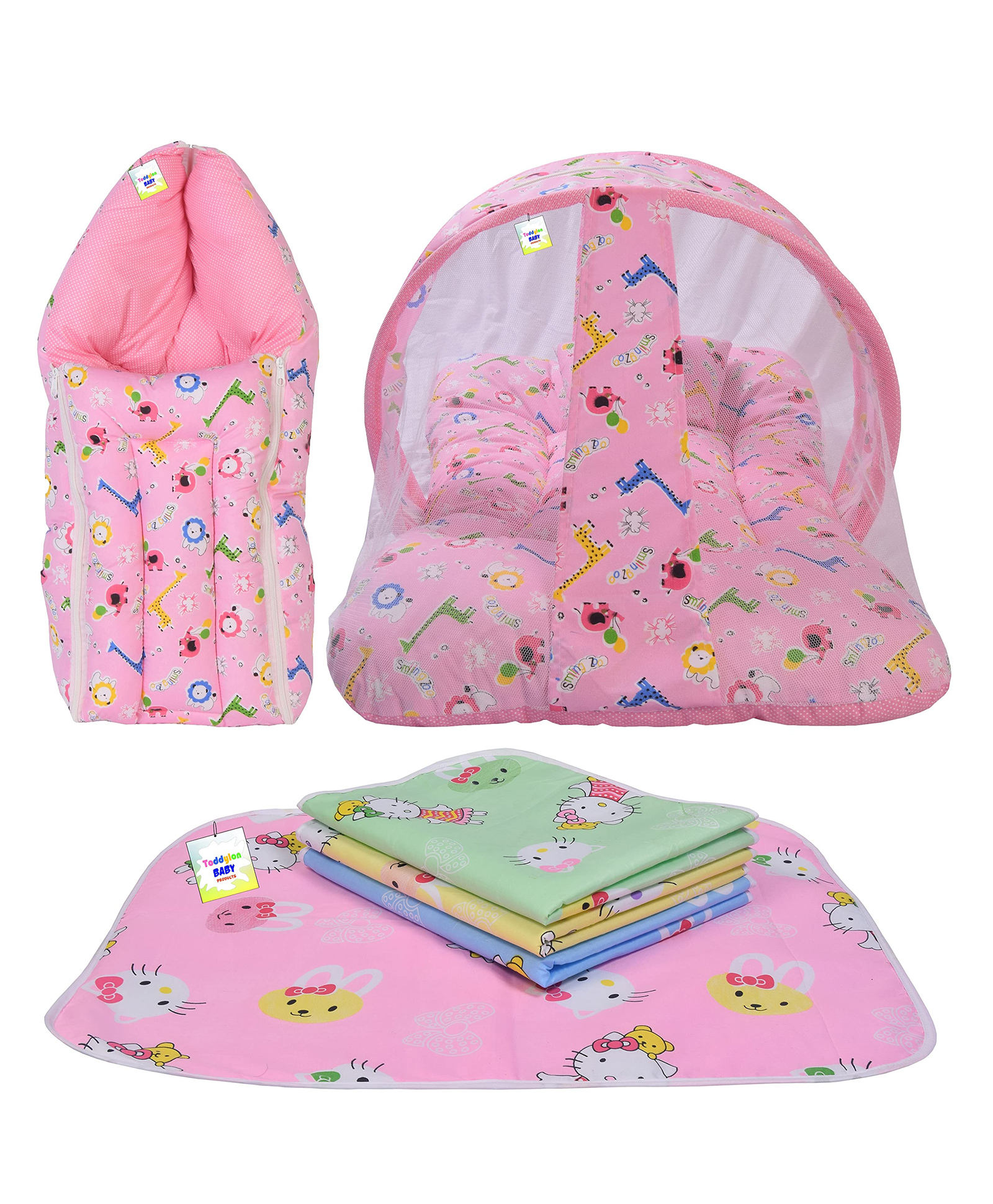 Babytoons Baby Sleeping Products New Born Bedding Set (0-6 Months) Pink-picture-43