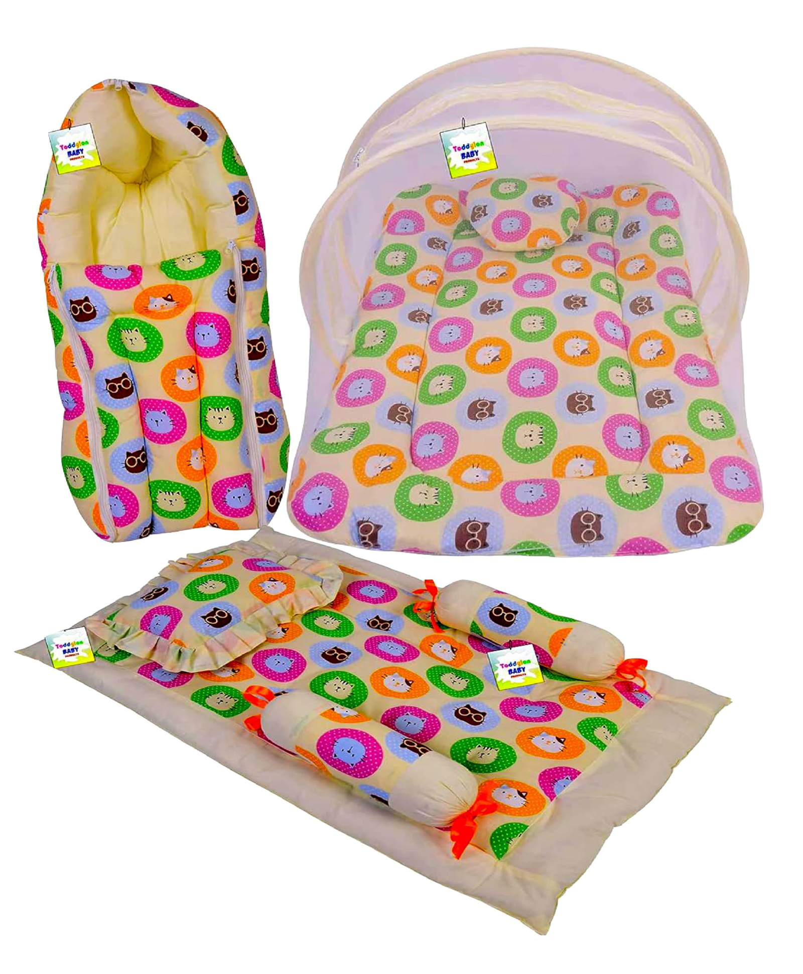 Babytoons Baby Bedding for New Born Sleeping Essential Combo (0-6 Months) Yellow-image-36