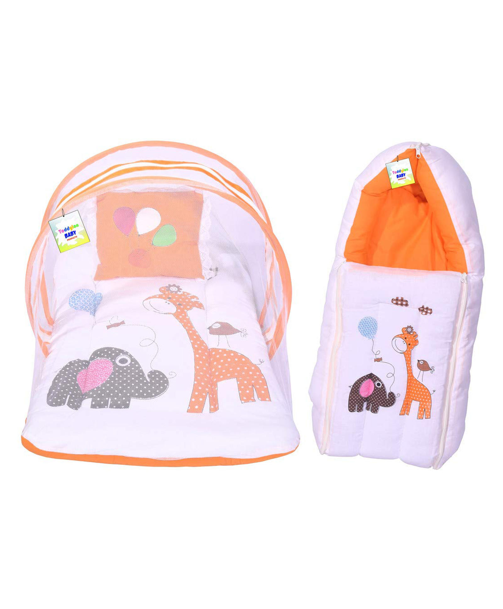Babytoons Newborn Bedding Set Bed and Sleeping Bag Combo (0-6 Months) Orange-picture-31