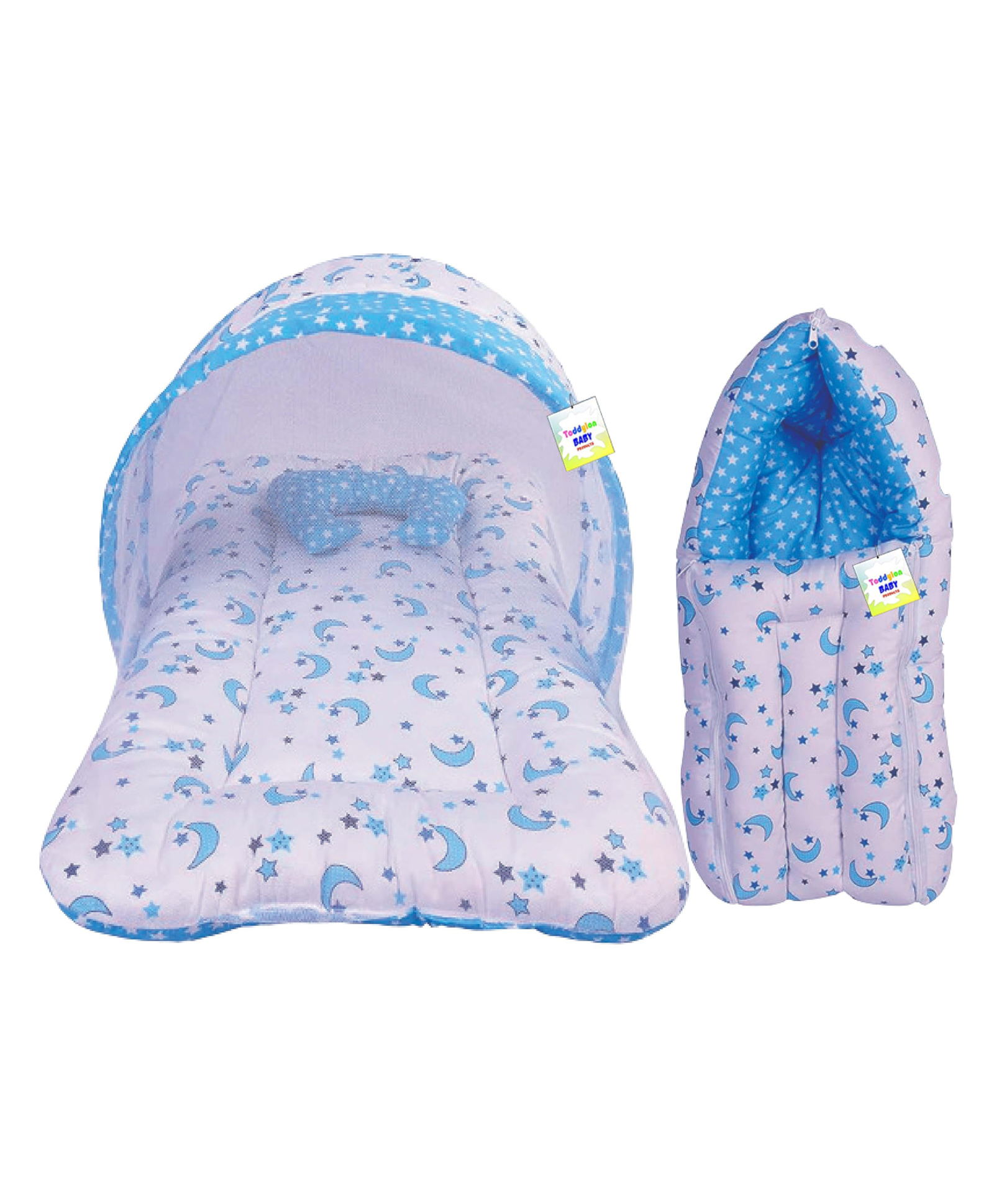 Babytoons Born Baby Combo of Bed with Net & Carry Bag(0-6 Months)-picture-16