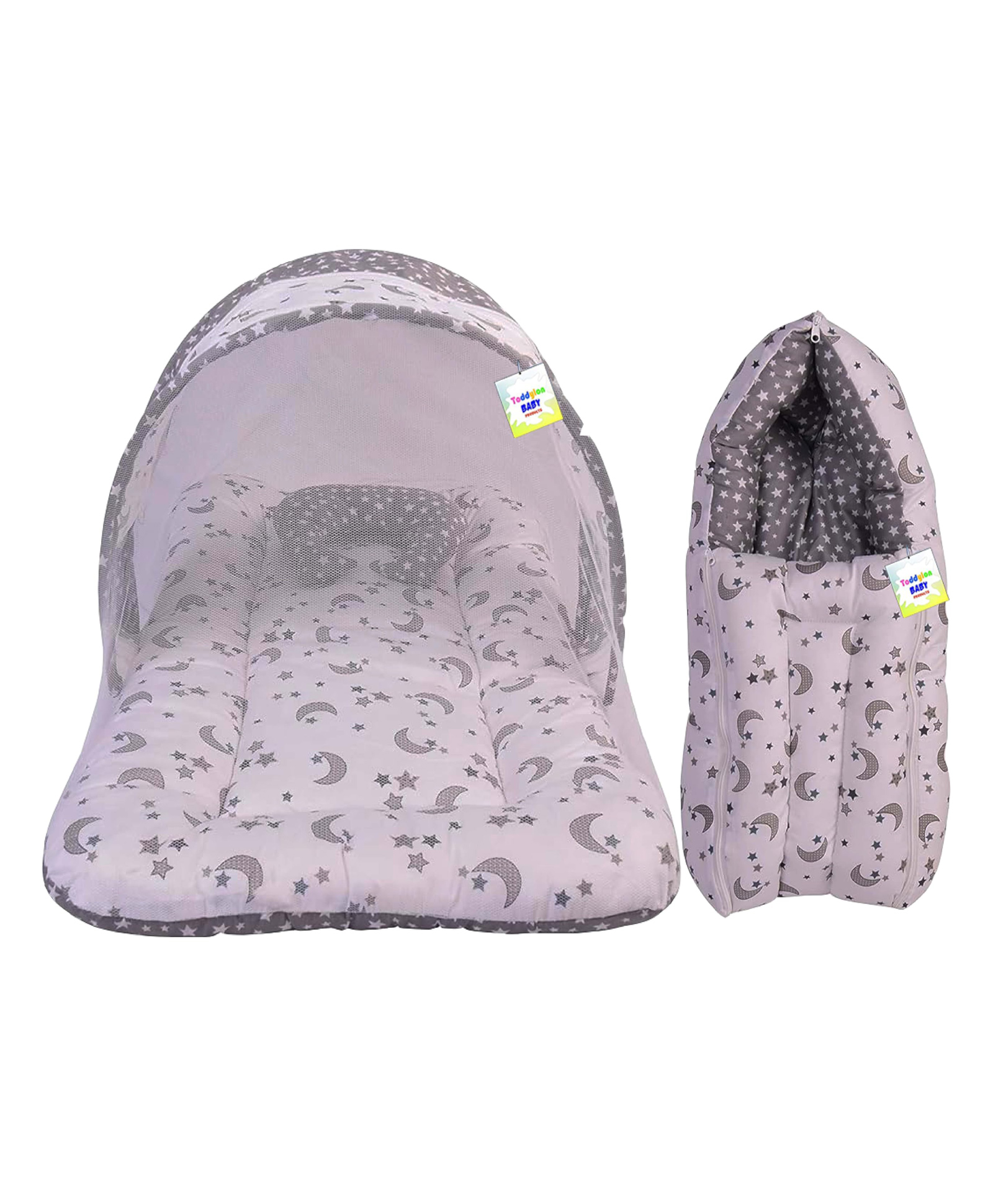 Babytoons Born Baby Combo of Bed with Net & Carry Bag(0-6 Months)-picture-13