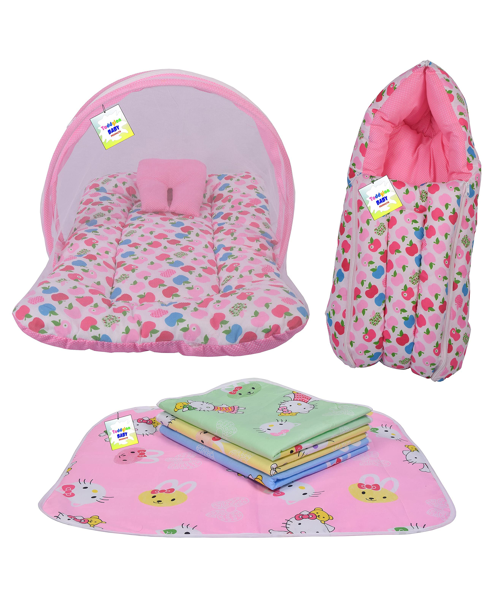 Babytoons Baby Sleeping Products New Born Bedding Set (0-6 Months) Pink-picture-8