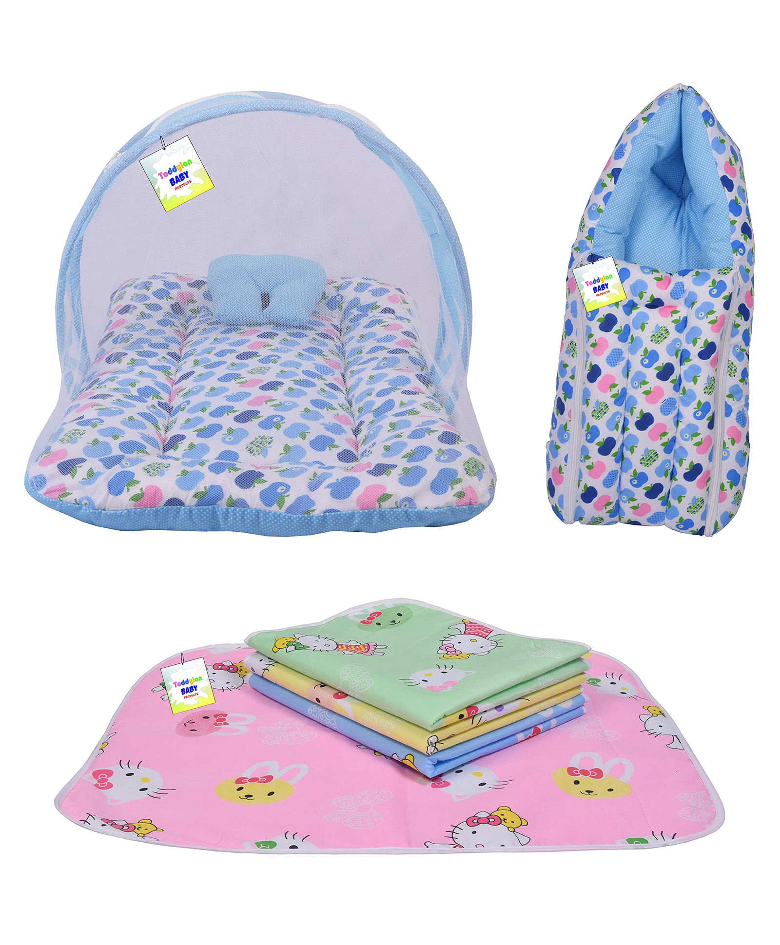 Babytoons Baby Sleeping Products New Born Bedding Set (0-6 Months) Blue-picture-7