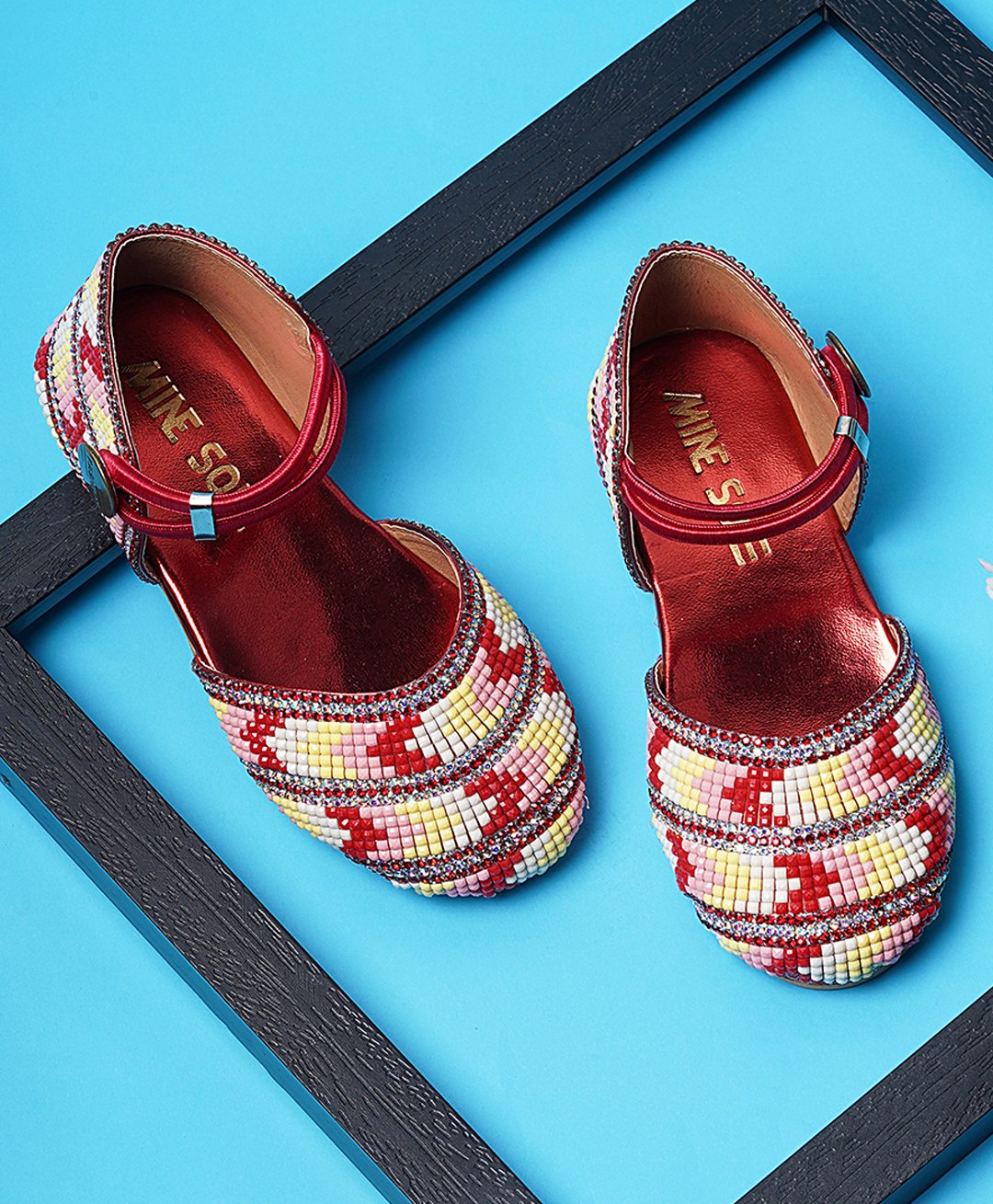 Minesole Stone Embellished Sandals -  Multi Colour-image-21