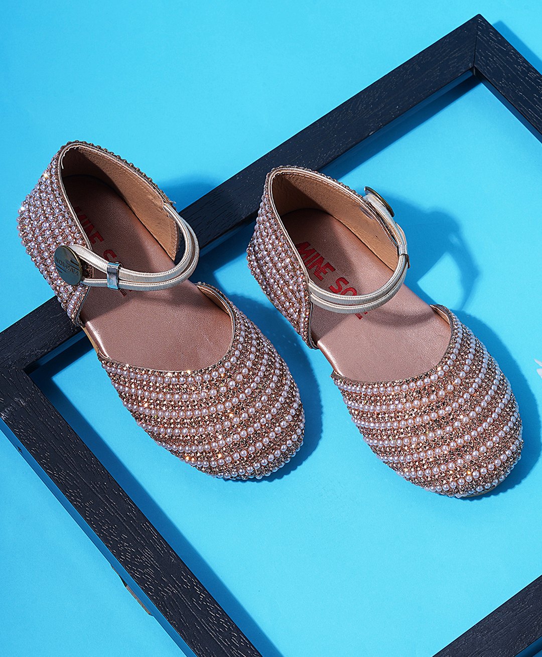 Mine Sole Pearl Detailed Sandals - Rose Gold-picture-24