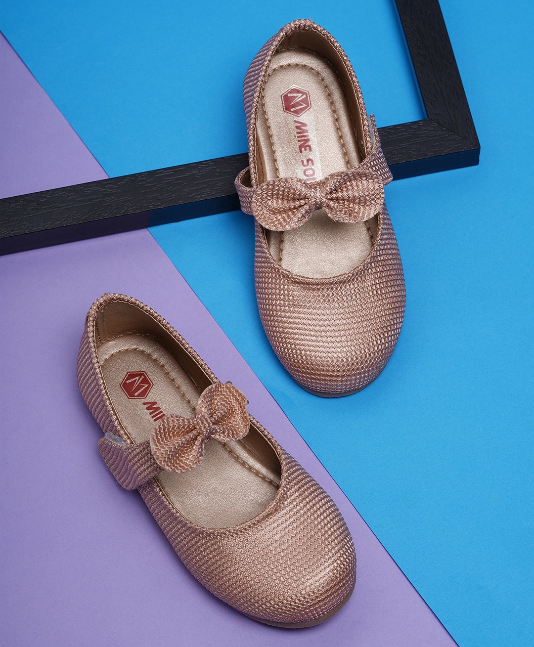 Minesole Bow EmbellishedBallerinas - Light Brown-image-46