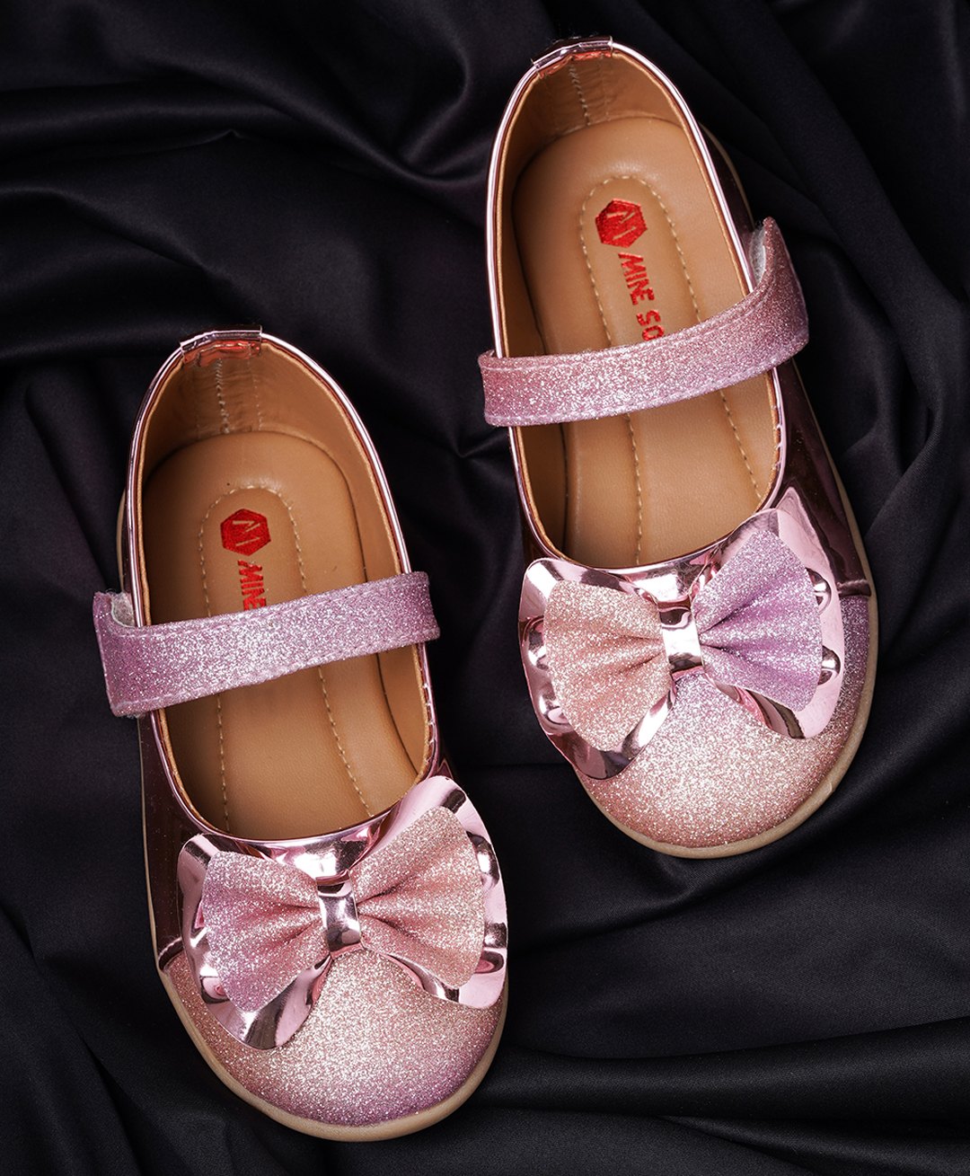 Minesole Shimmer & Bow EmbellishedBallerinas - Pink-image-16