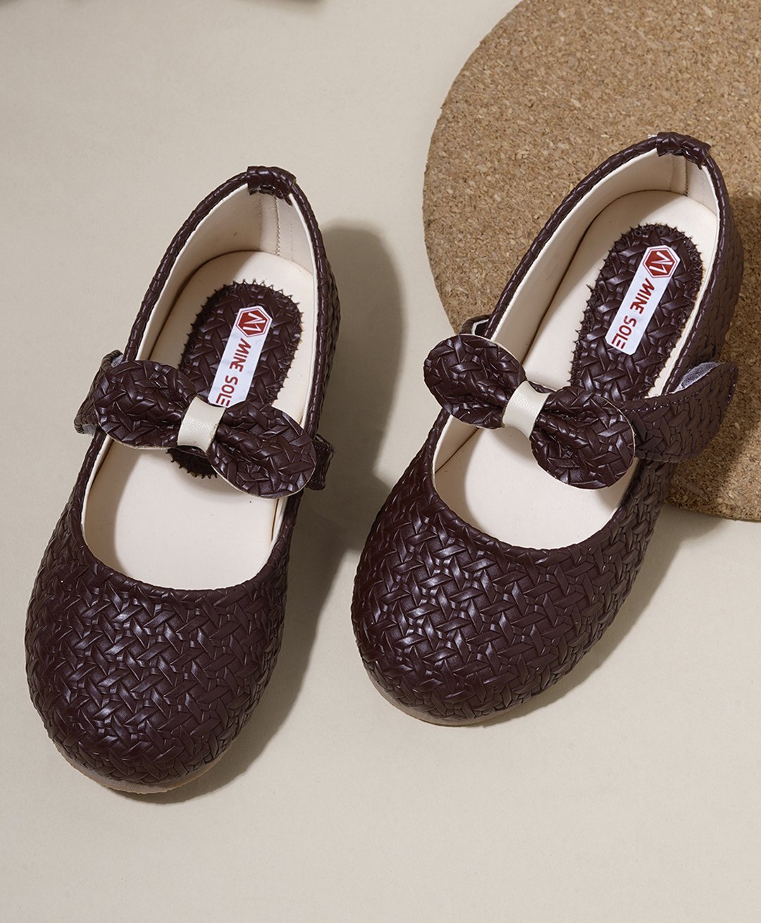 Mine Sole Self Designed Ballerinas - Brown-image-6