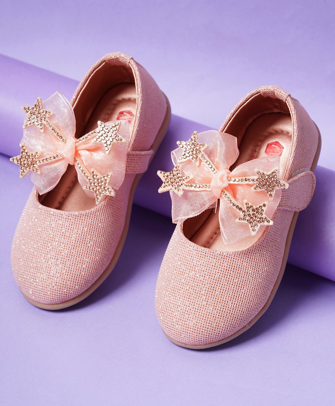 Minesole Bow EmbellishedBallerinas - Orange-image-47
