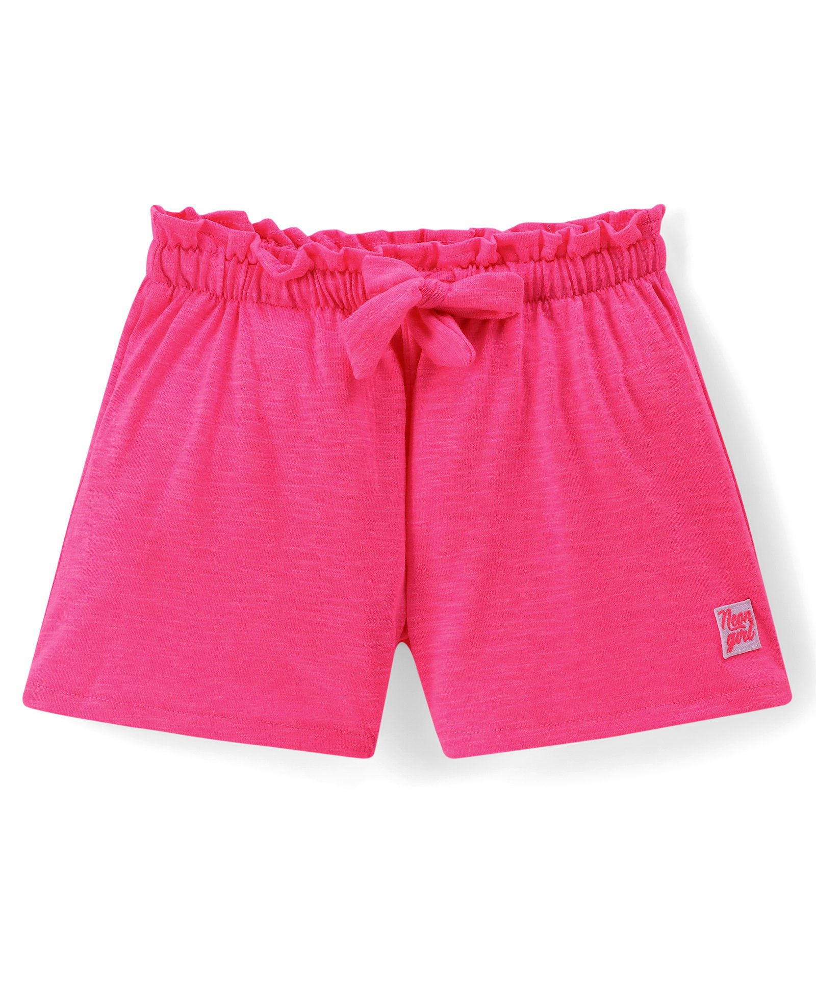 UCB Cotton Woven Knee Length Solid Colour Shorts - Neon Pink-picture-30