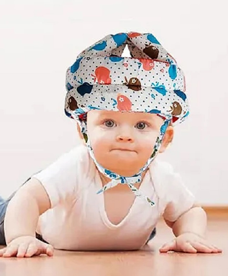 NeonateCare Baby Safety Helmet - White Dotted Printed (Color and Design may vary)-picture-16