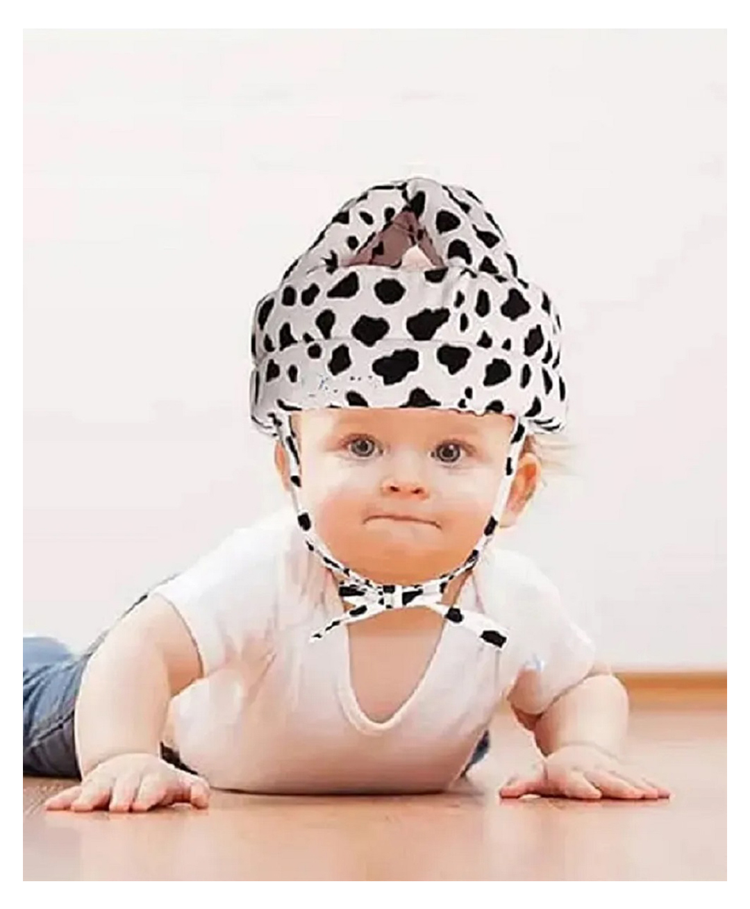 NeonateCare Baby Safety Helmet White Doted (Color and Design may vary)-picture-18