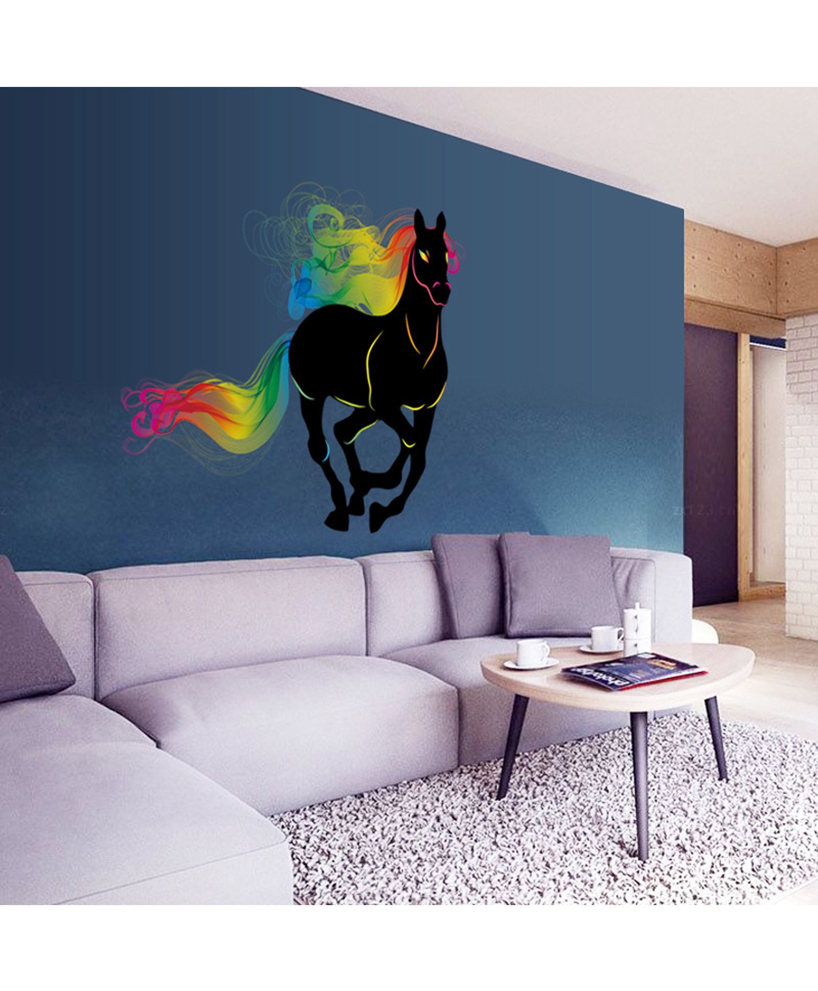 Oren Empower Artistic Horse Wall Decals - Multicolour-image-19