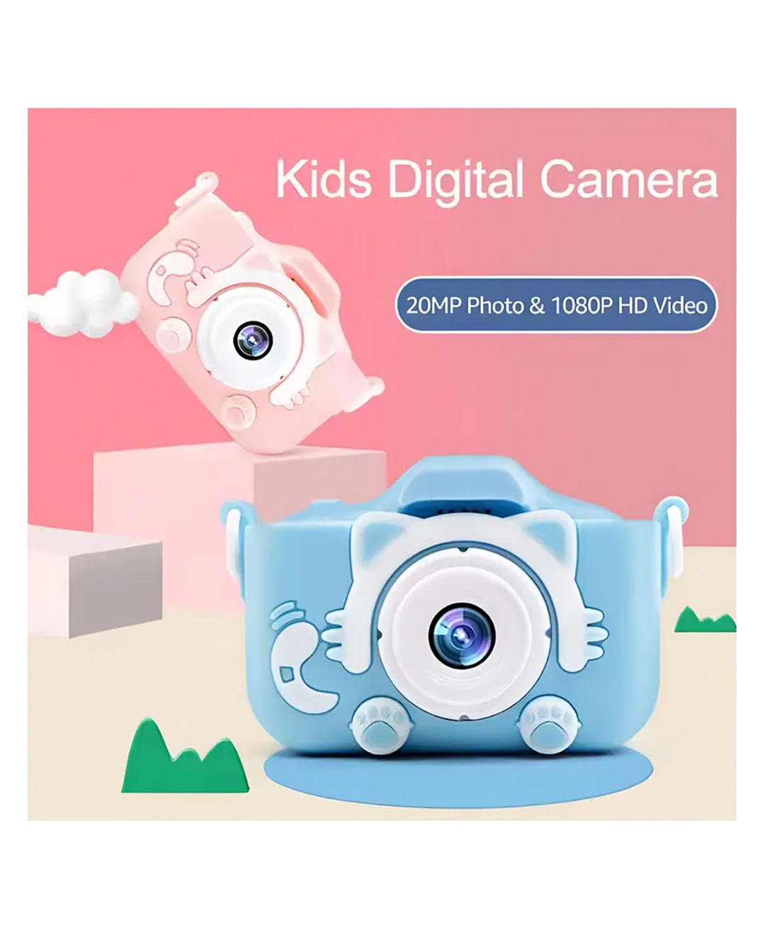 AKN TOYS Children's Camera Cartoon Cat /Mickey Styling HD Screen Camera Video Toy Kids Cute Camera Outdoor Photography Toy- PACK OF 1 - COLOR MAY VARY-image-7