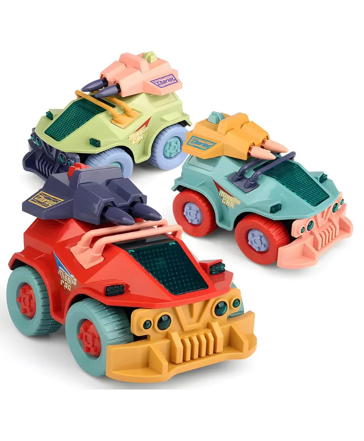AKN TOYS Speedy Dragon Electric Missile Car Toy Universal Wheel Simulation Ejected Bullets Cartoon Plastic Missile Car Toy with Lights Music- Multicolor- Pack of 1 - COLOR MAY VARY-picture-15